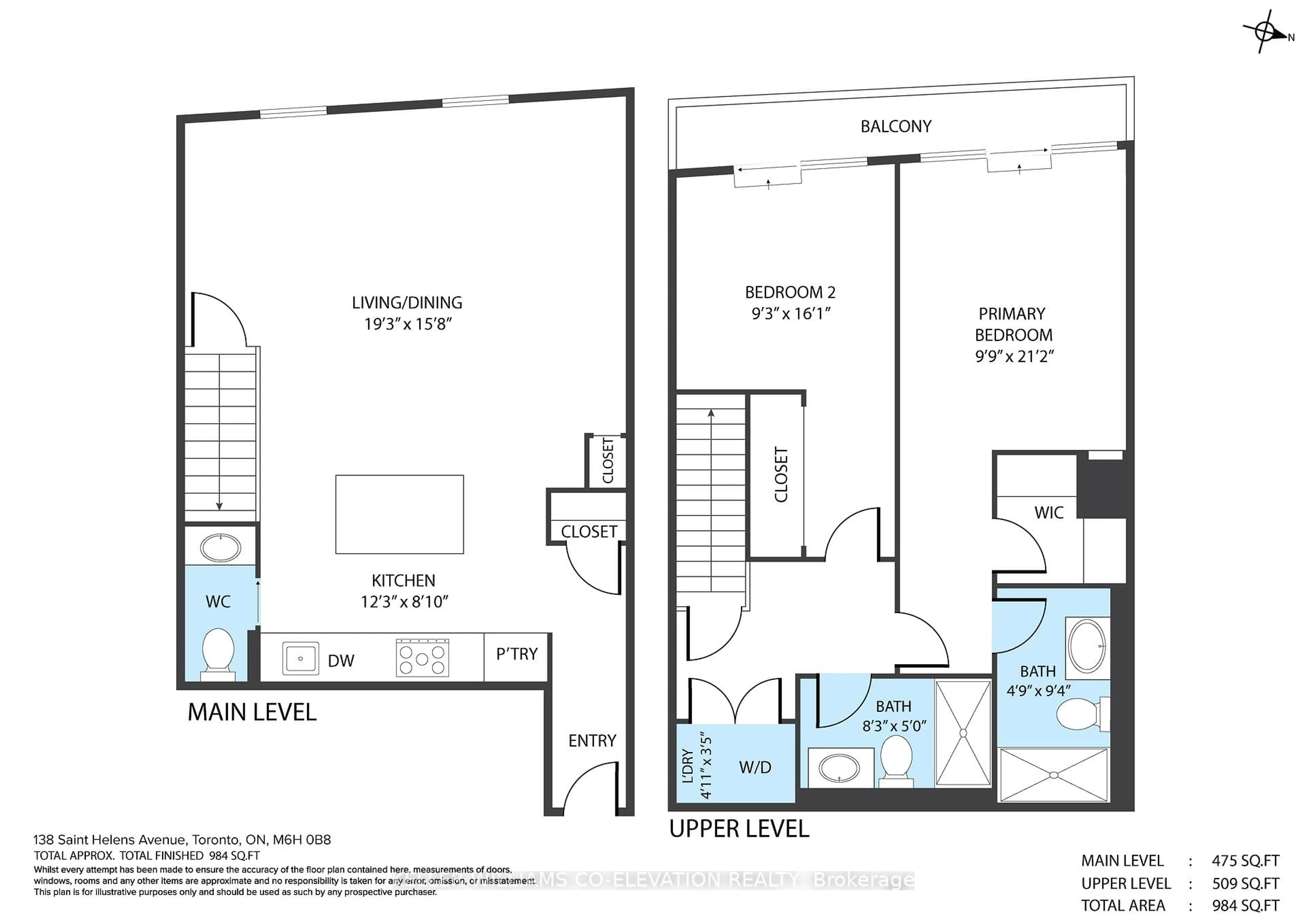 Floor plan for 138 St Helens Ave #PH7, Toronto Ontario M6H 0B8
