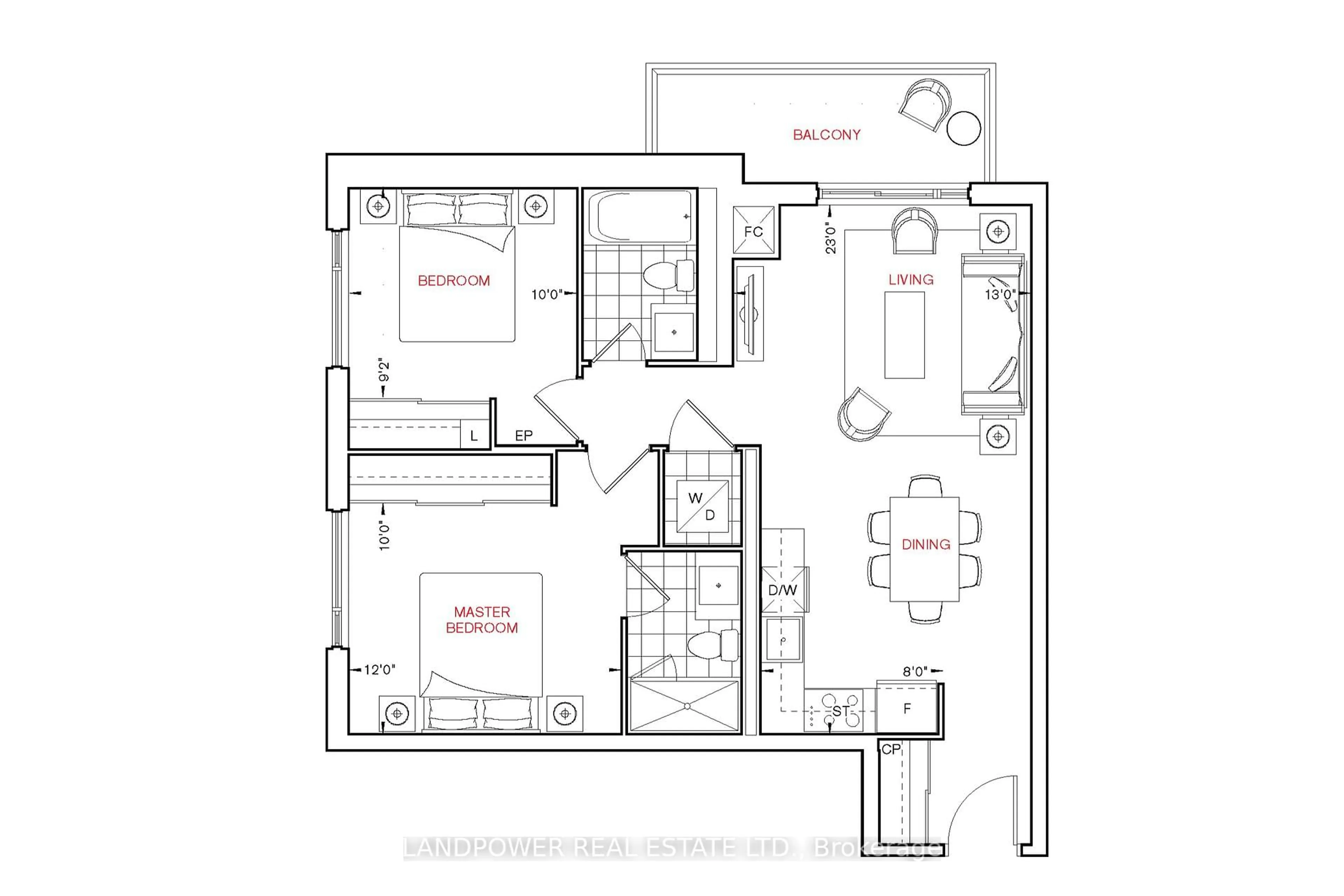 Floor plan for 60 Ann O'Reilly Rd #767, Toronto Ontario M2J 0C8