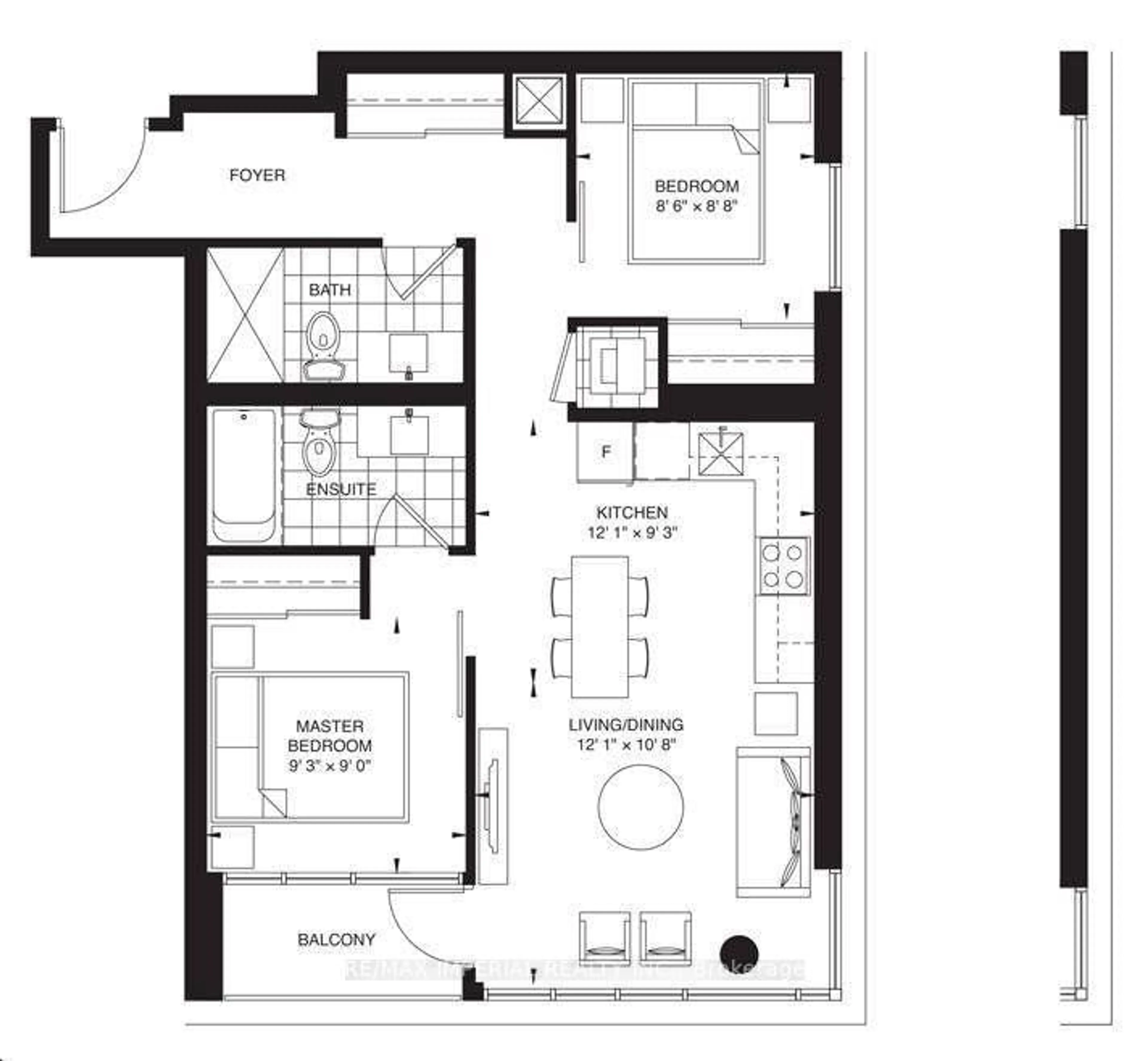 Floor plan for 435 Richmond St #Ph104, Toronto Ontario M5V 1Y1