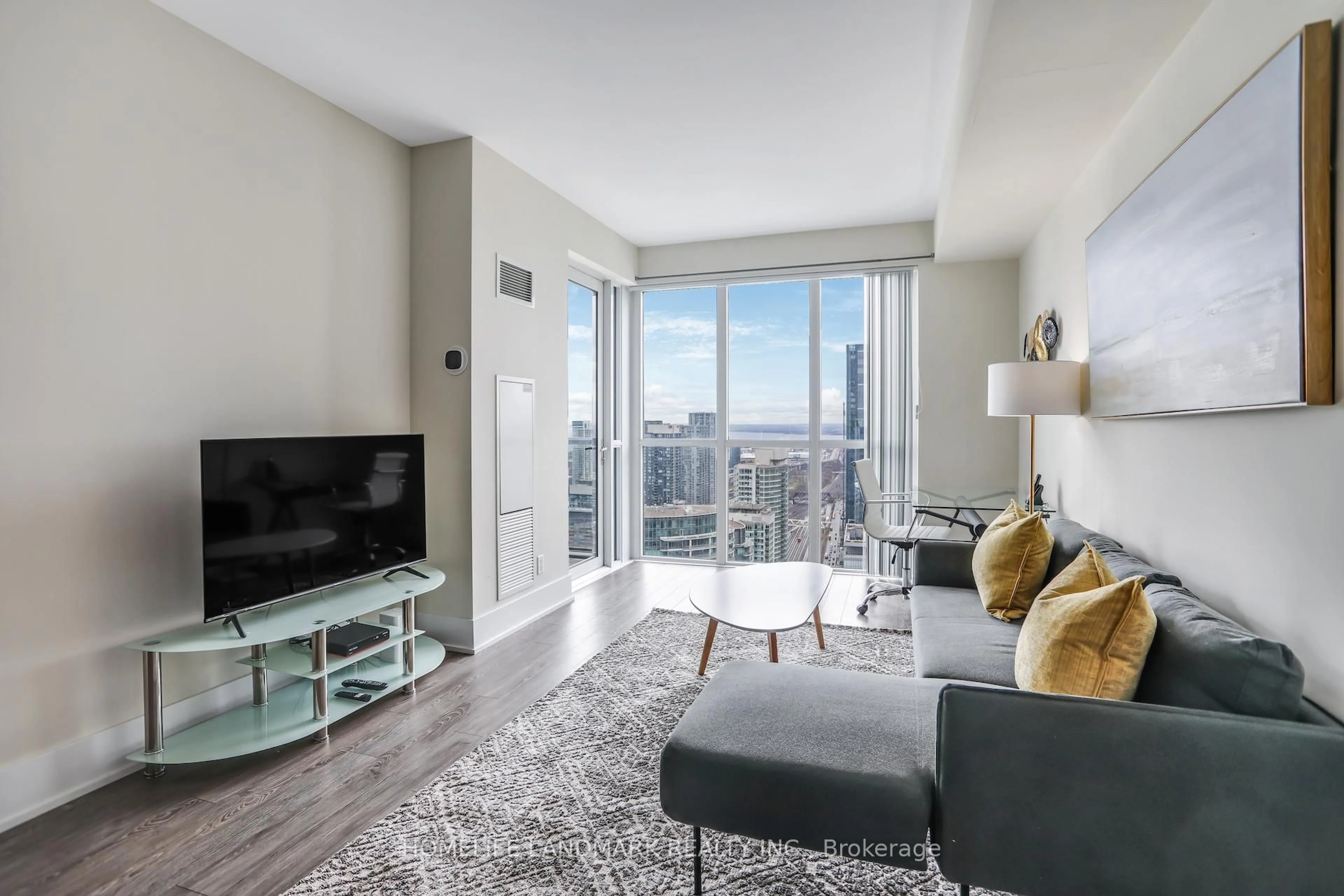 Living room with furniture, unknown for 300 Front St #4113, Toronto Ontario M5V 0E9