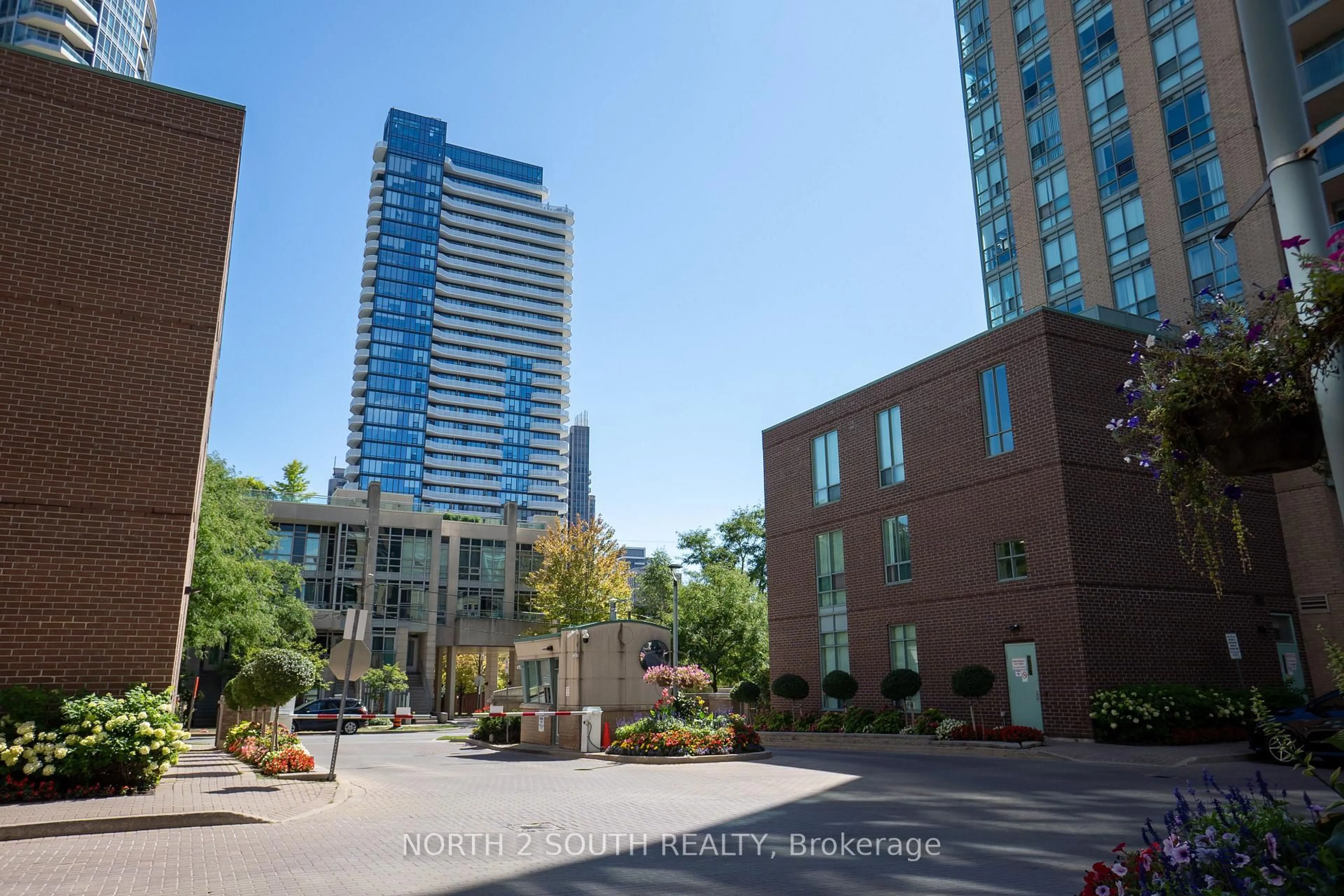 Patio, city buildings view from balcony for 22 Olive Ave #108, Toronto Ontario M2N 7G6