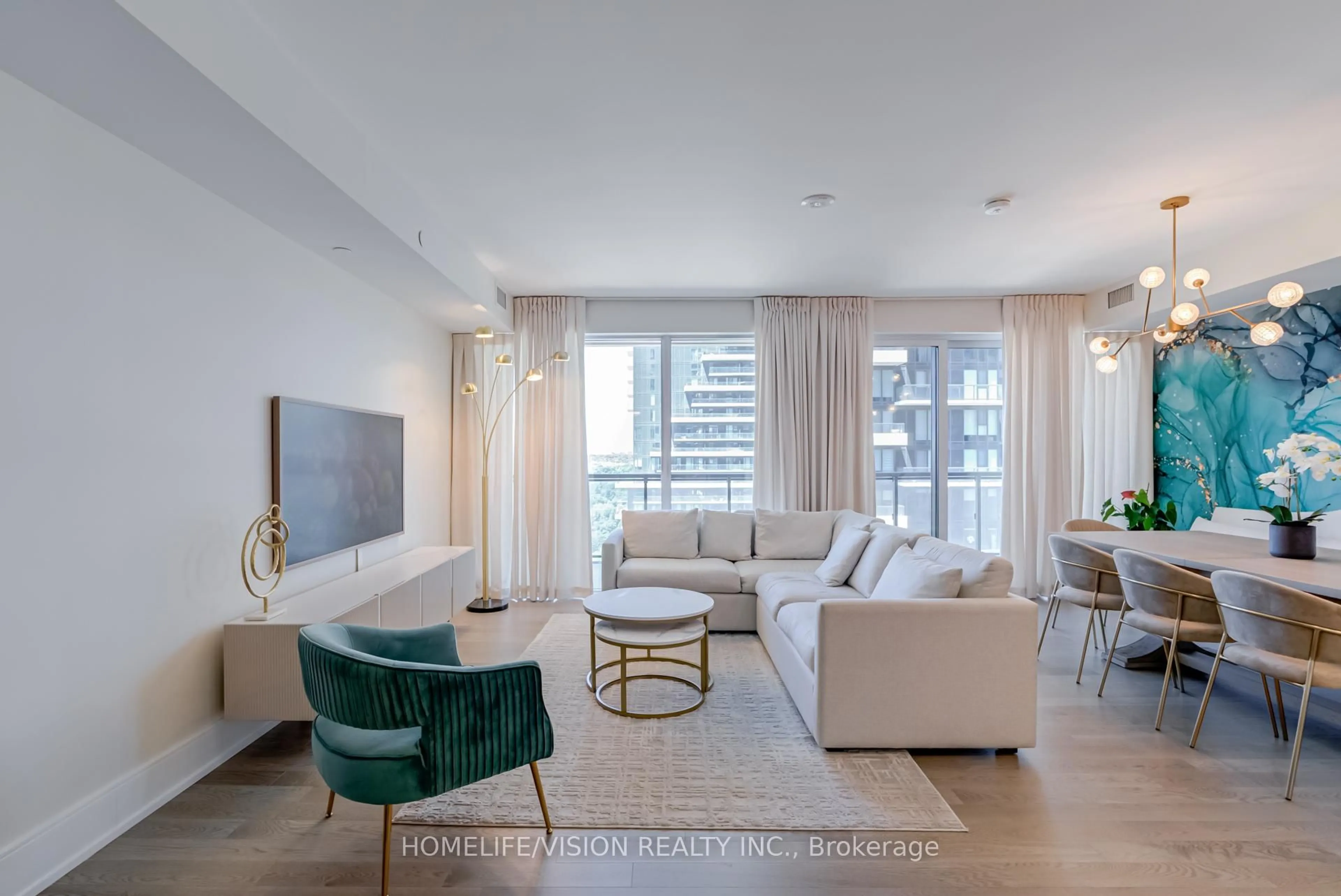 Living room with furniture, unknown for 30 Inn On The Park Dr #1810, Toronto Ontario M3C 0P7