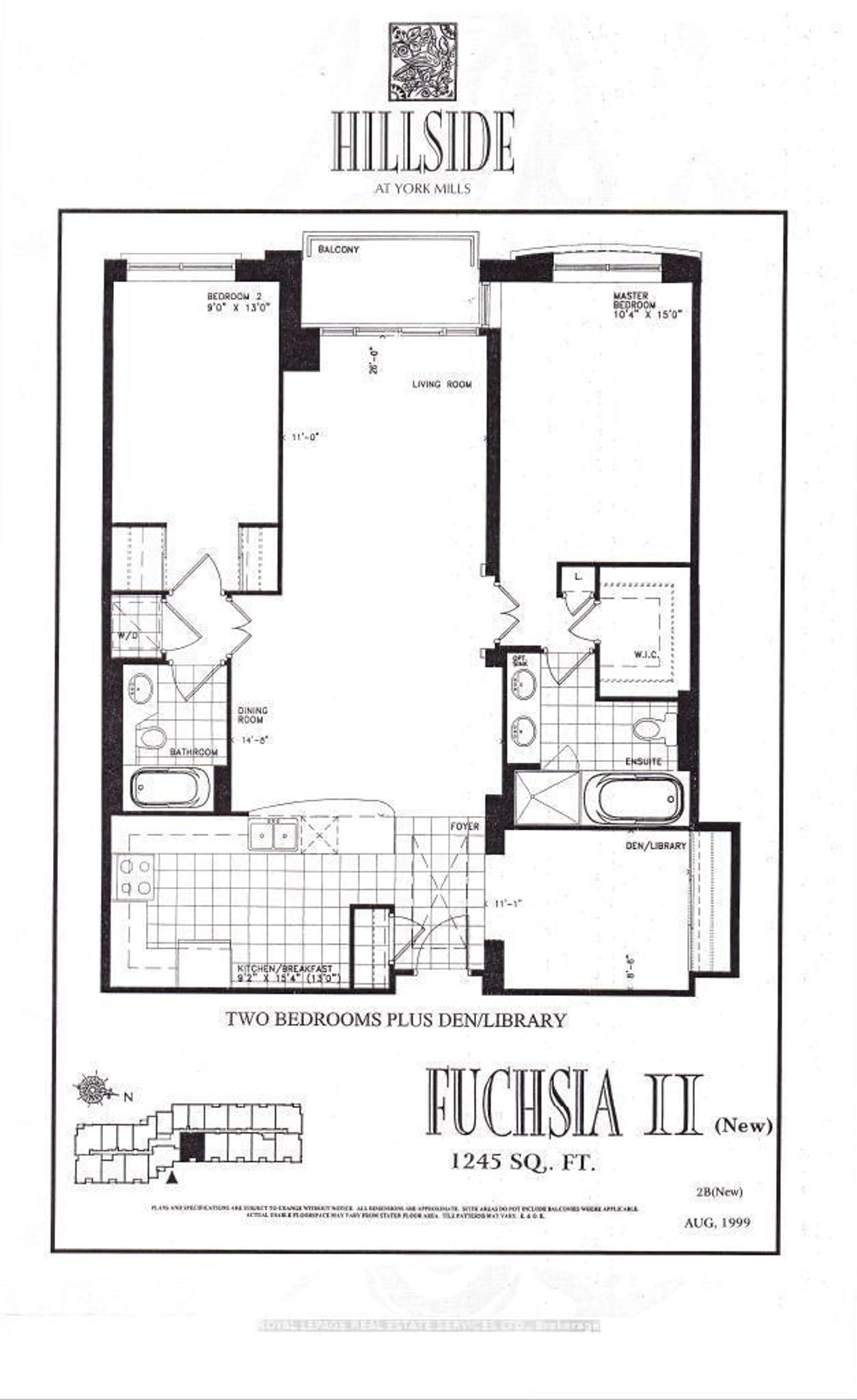 Floor plan for 18 William Carson Cres #811, Toronto Ontario M2P 2G6