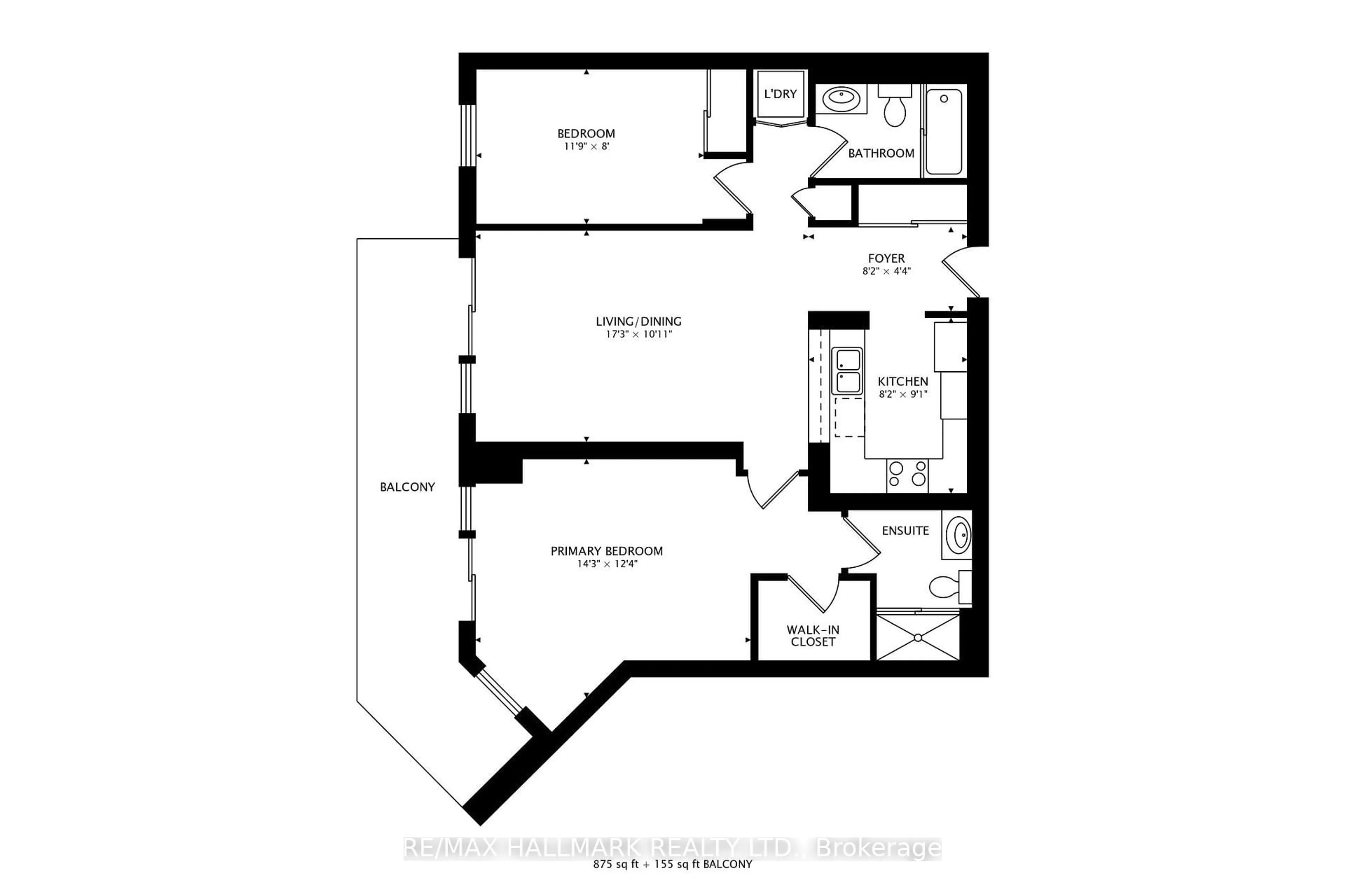 Floor plan for 800 Sheppard Ave #405, Toronto Ontario M3H 6B4