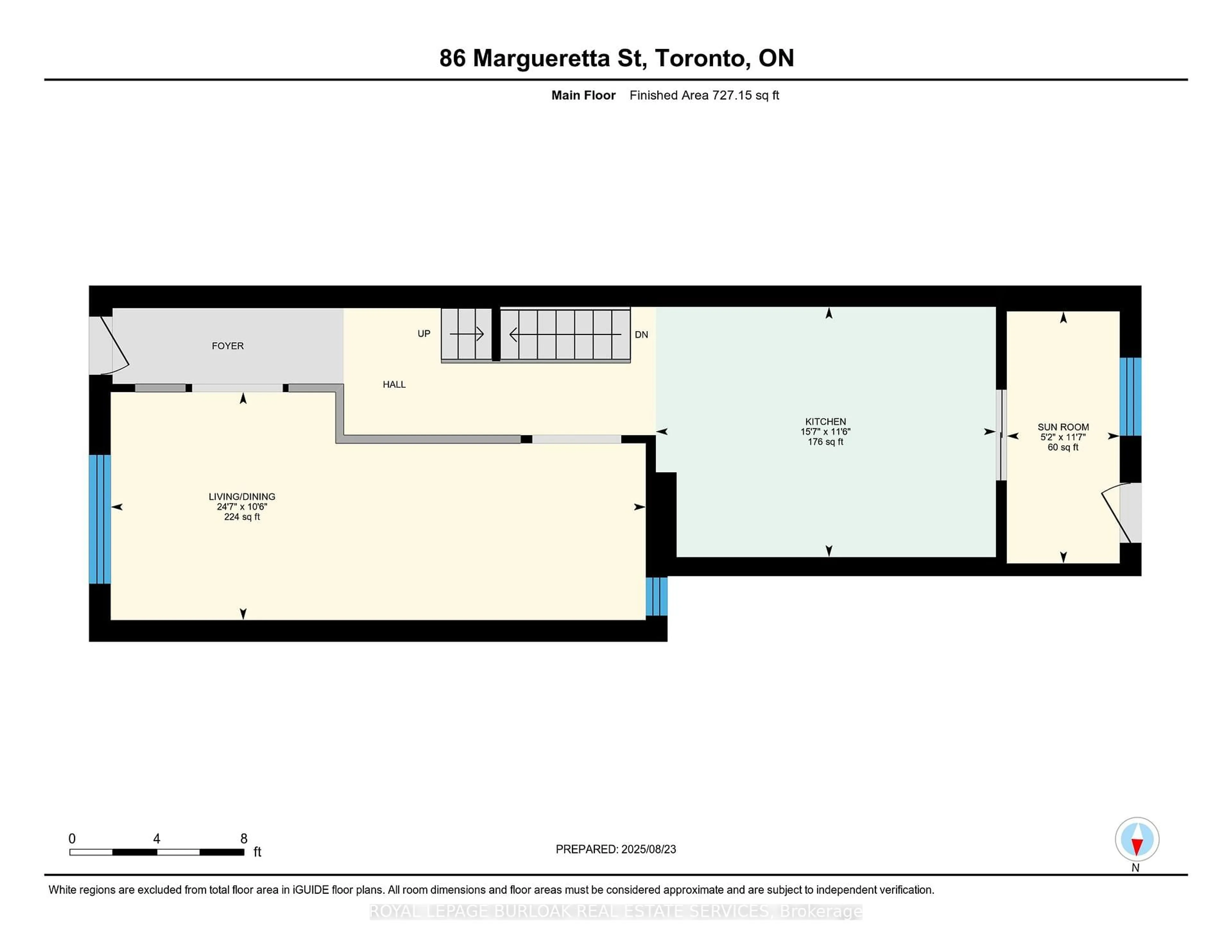 Floor plan for 86 Margueretta St, Toronto Ontario M6H 3S3