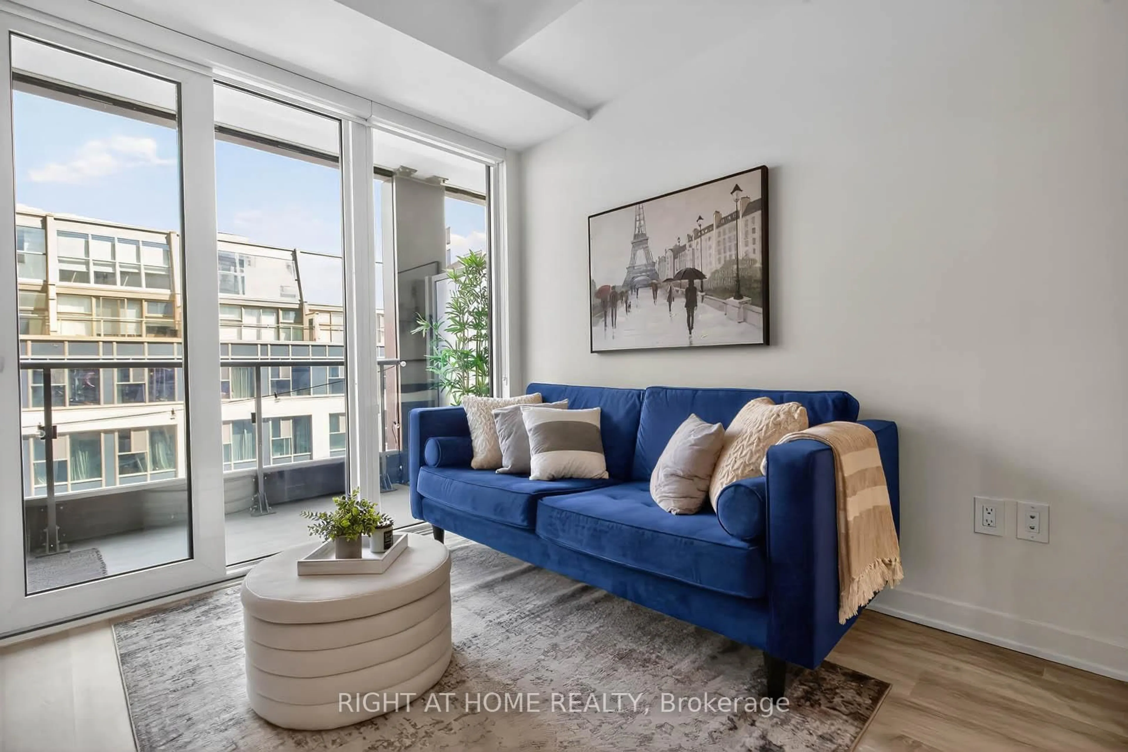Living room with furniture, unknown for 60 Princess St #615, Toronto Ontario M5A 2C7