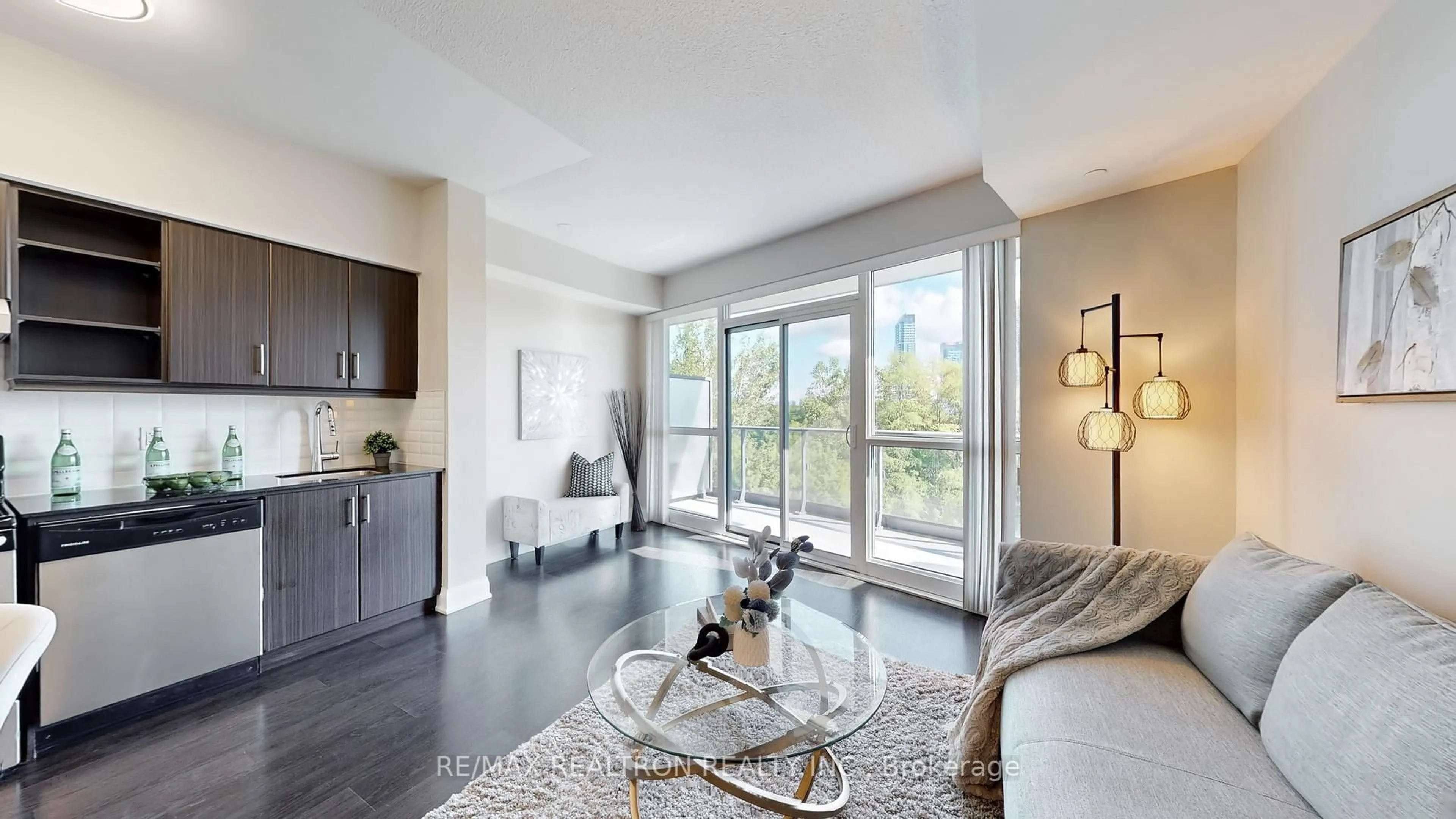 Living room with furniture, unknown for 160 Vanderhoof Ave #303, Toronto Ontario M4G 0B7
