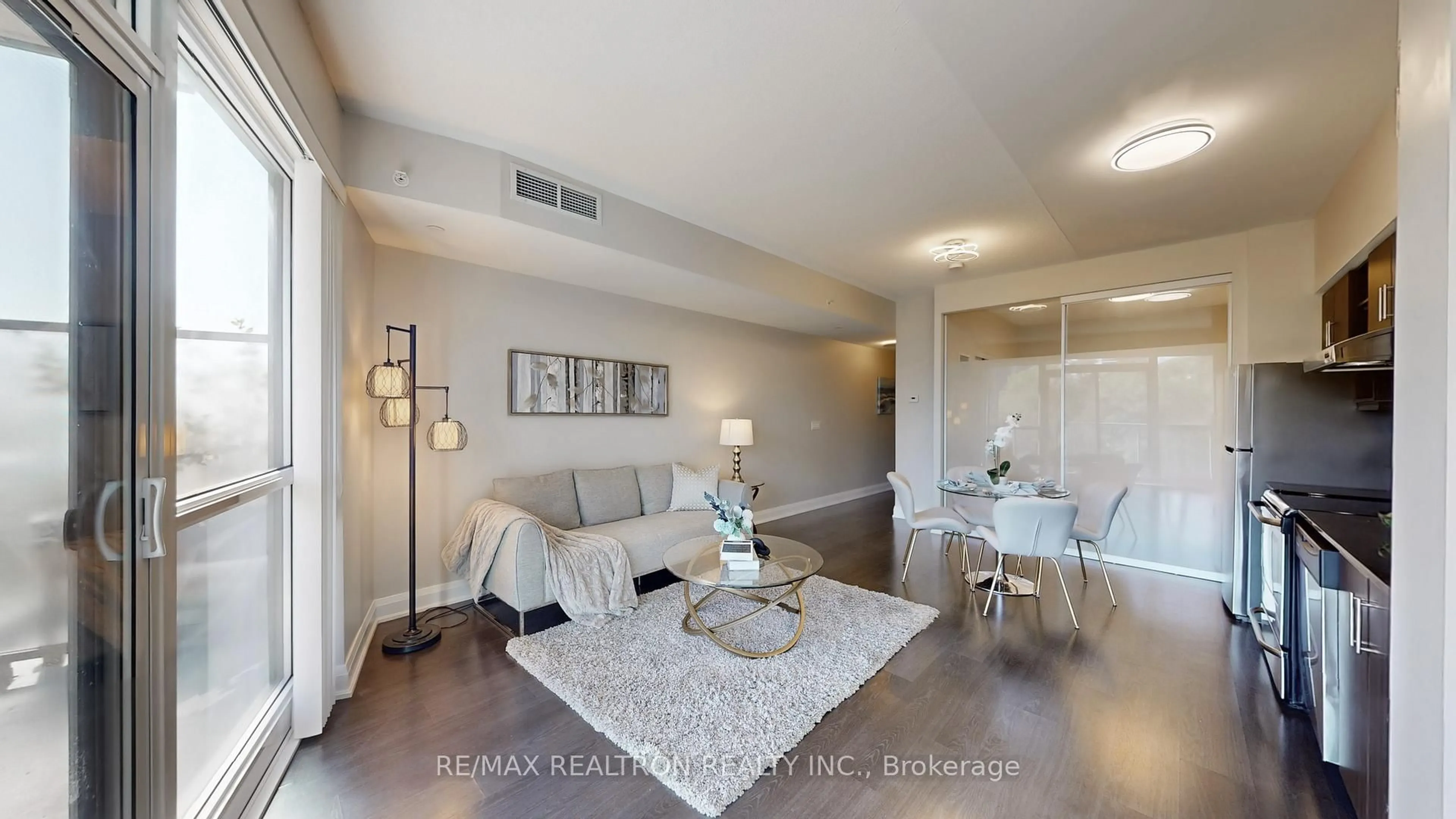 Living room with furniture, unknown for 160 Vanderhoof Ave #303, Toronto Ontario M4G 0B7