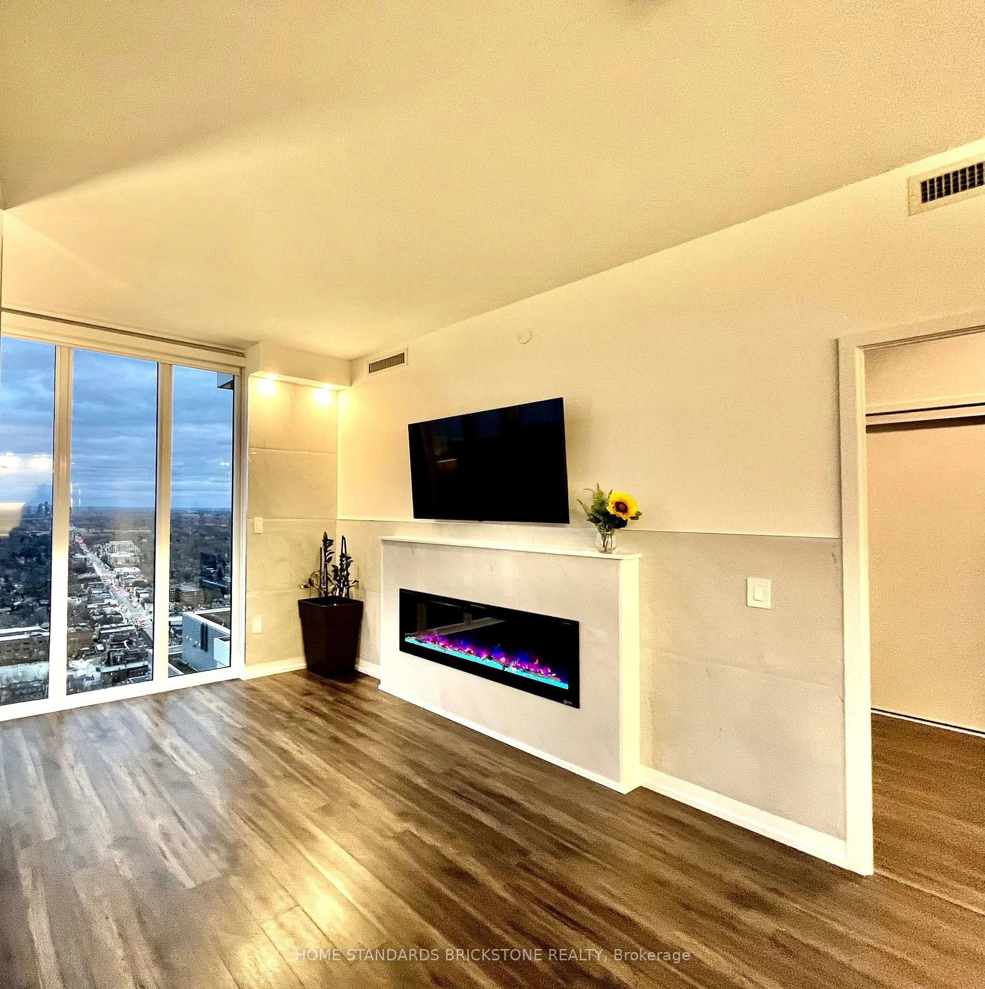 Living room with furniture, wood/laminate floor for 33 Helendale Ave #3004, Toronto Ontario M4R 0A4