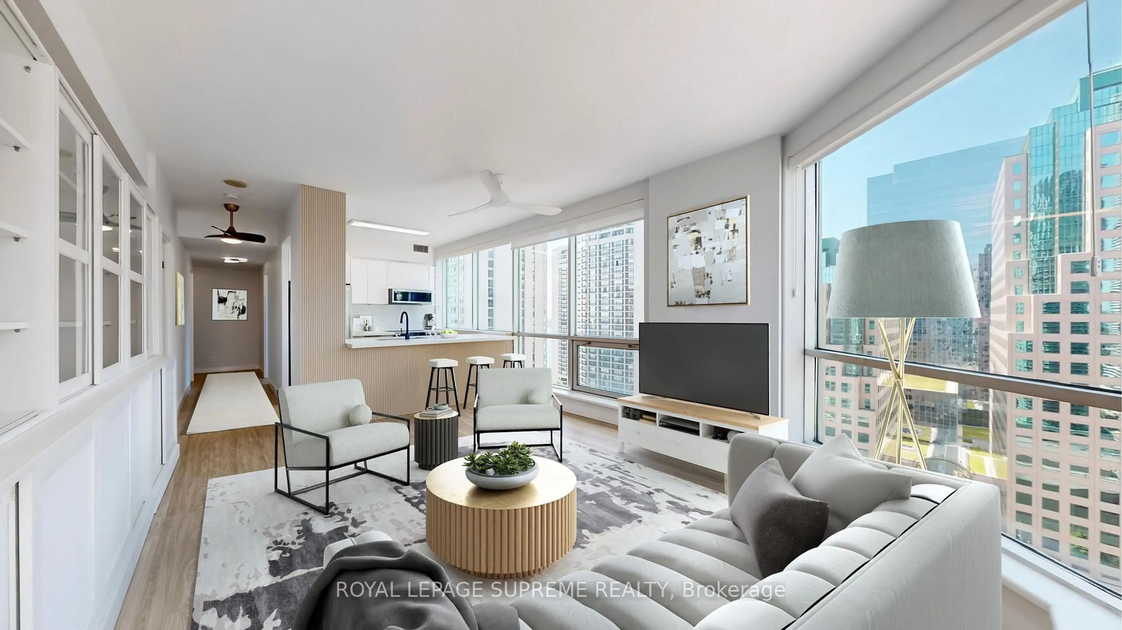 Living room with furniture, unknown for 10 Queens Quay #2210, Toronto Ontario M5J 2R9