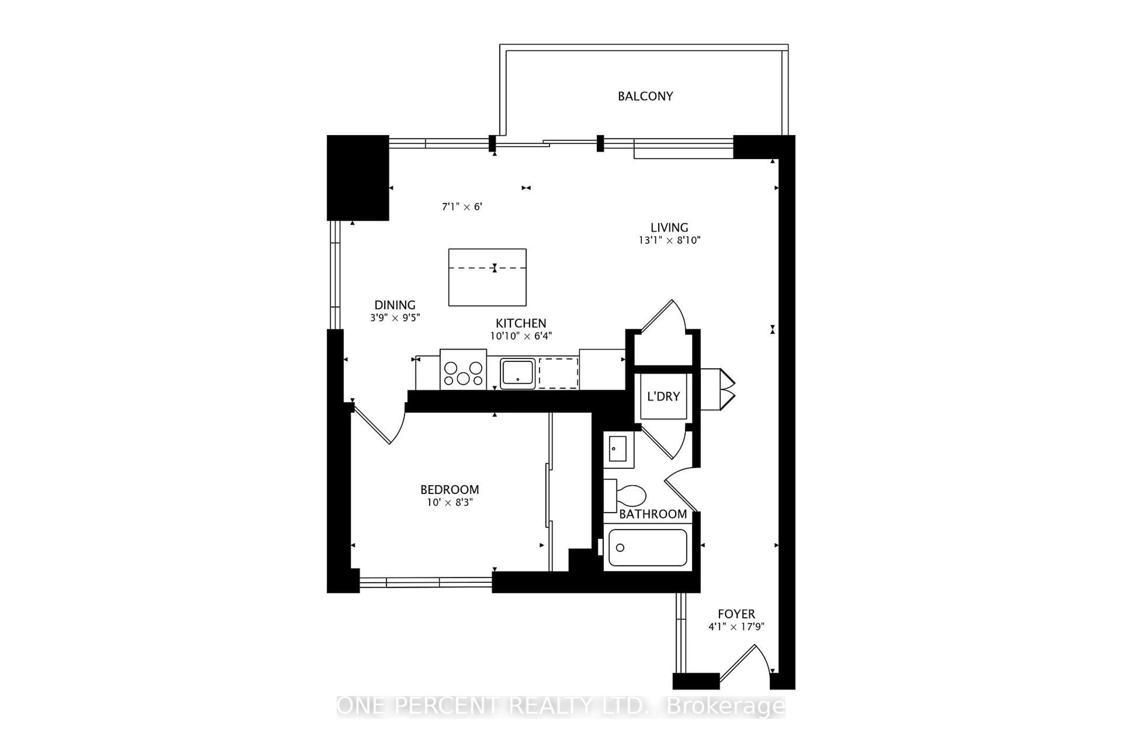 Floor plan for 90 Stadium Rd #314, Toronto Ontario M5V 3W5