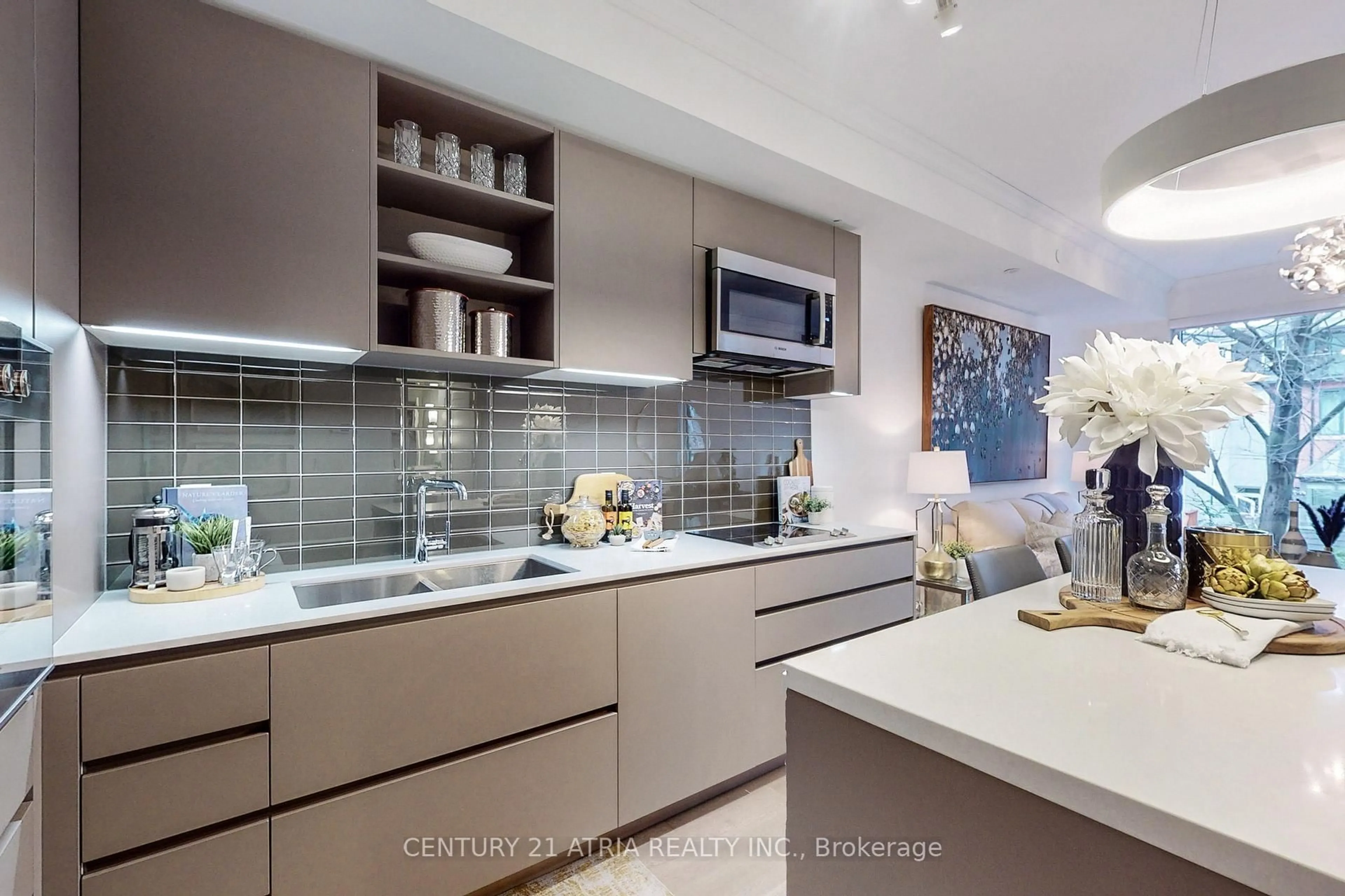 Contemporary kitchen, ceramic/tile floor for 128 Pears Ave #305, Toronto Ontario M5R 1T2