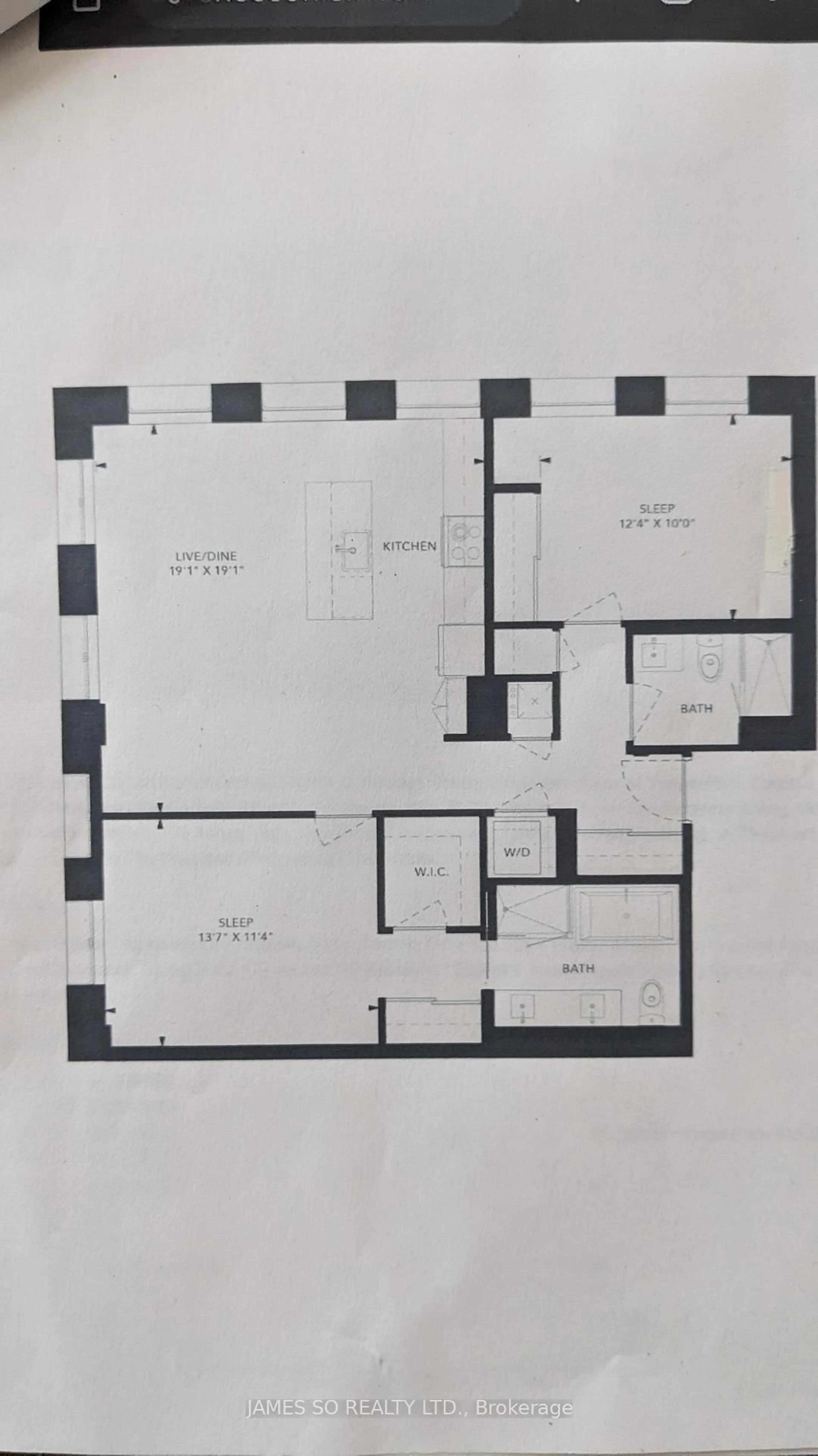 Floor plan for 22 Lombard St #401, Toronto Ontario M5C 1M1