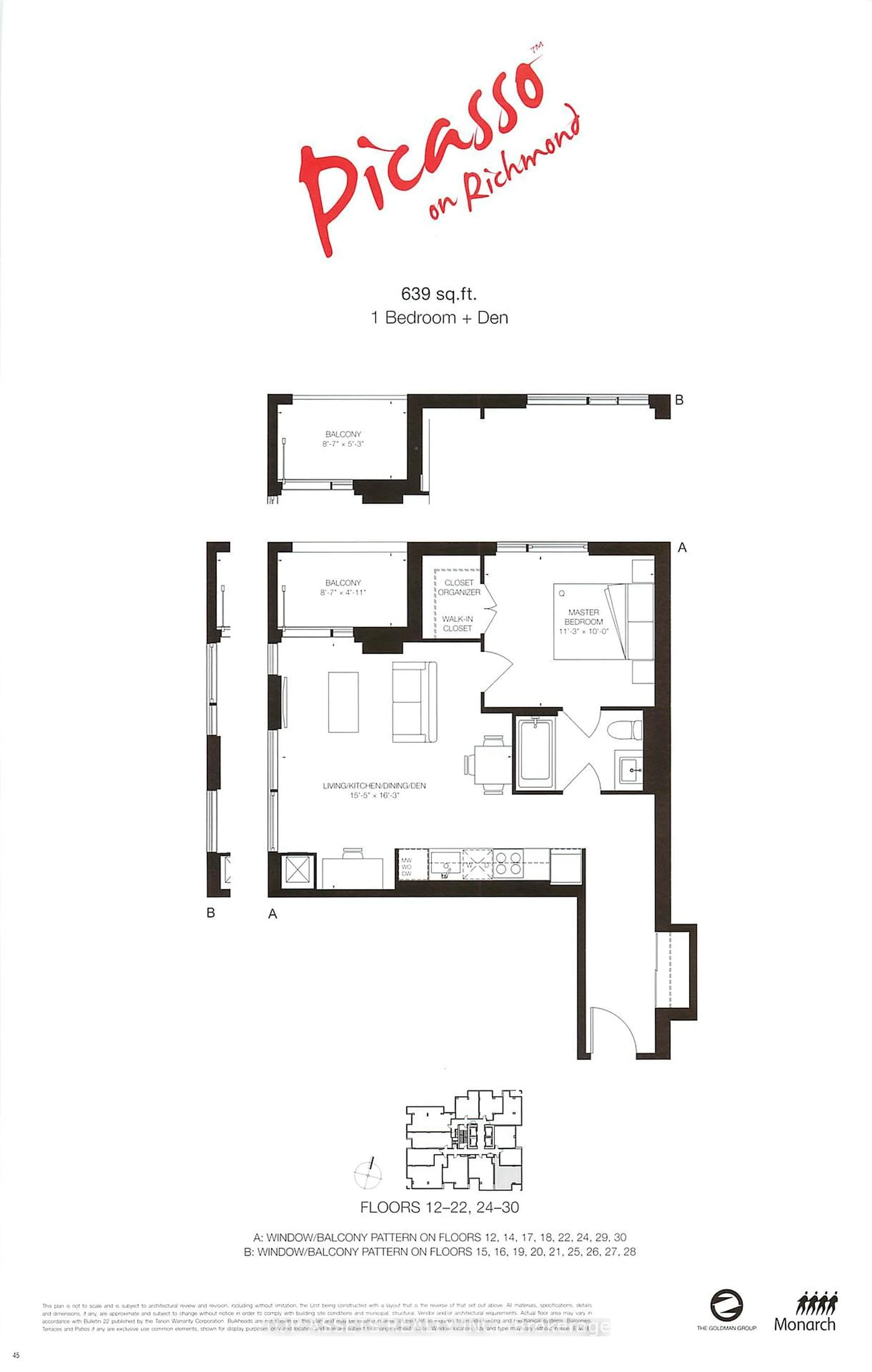 Floor plan for 318 Richmond St #3006, Toronto Ontario M5V 0B4