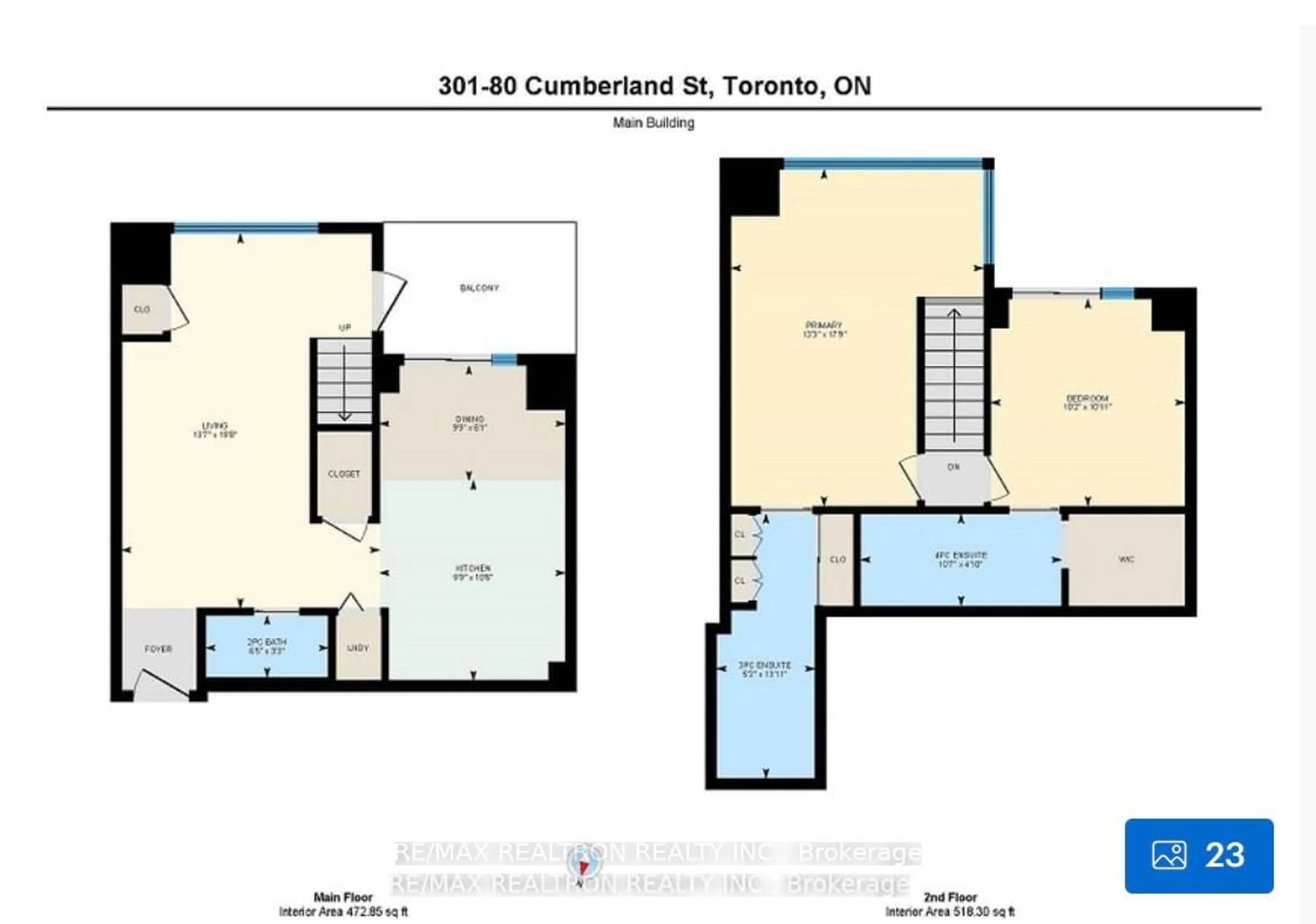 Floor plan for 80 Cumberland St #301, Toronto Ontario M5R 3V1