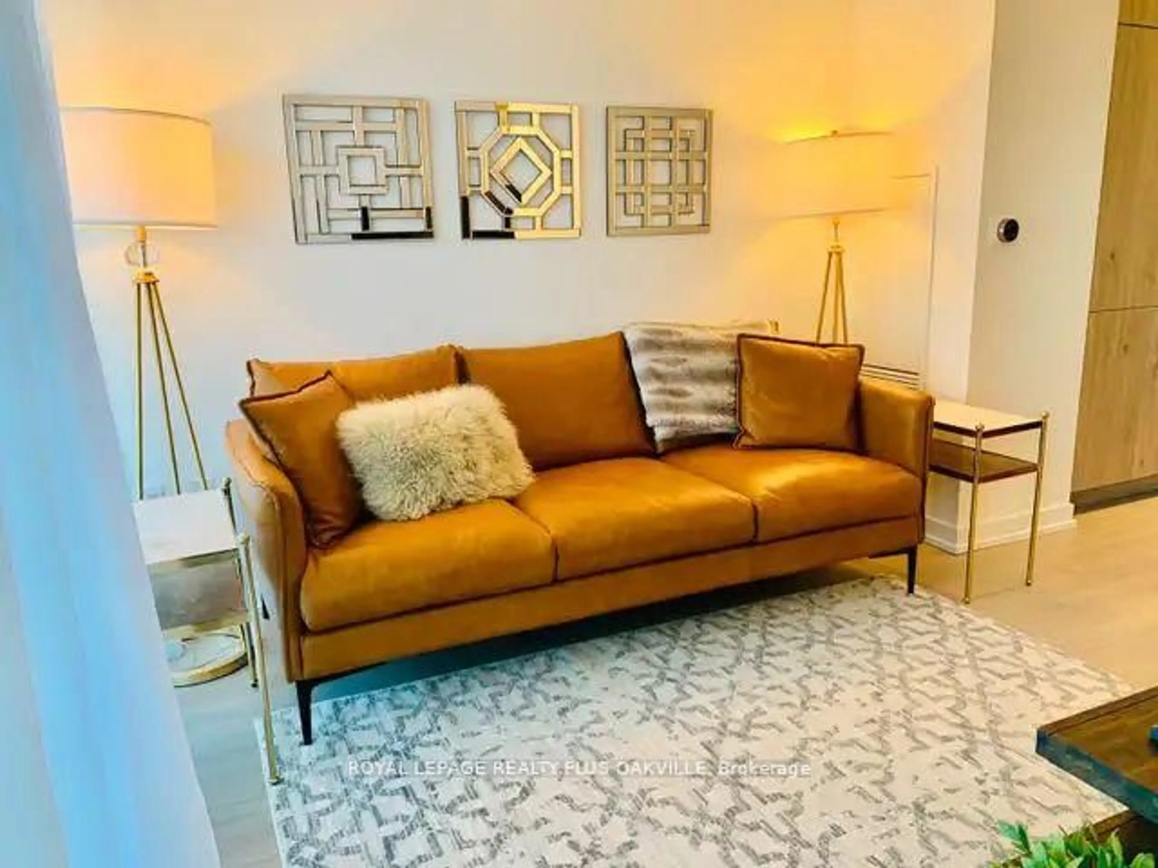 Living room with furniture, carpet floor for 1 Yorkville Ave #3406, Toronto Ontario M4W 0B1