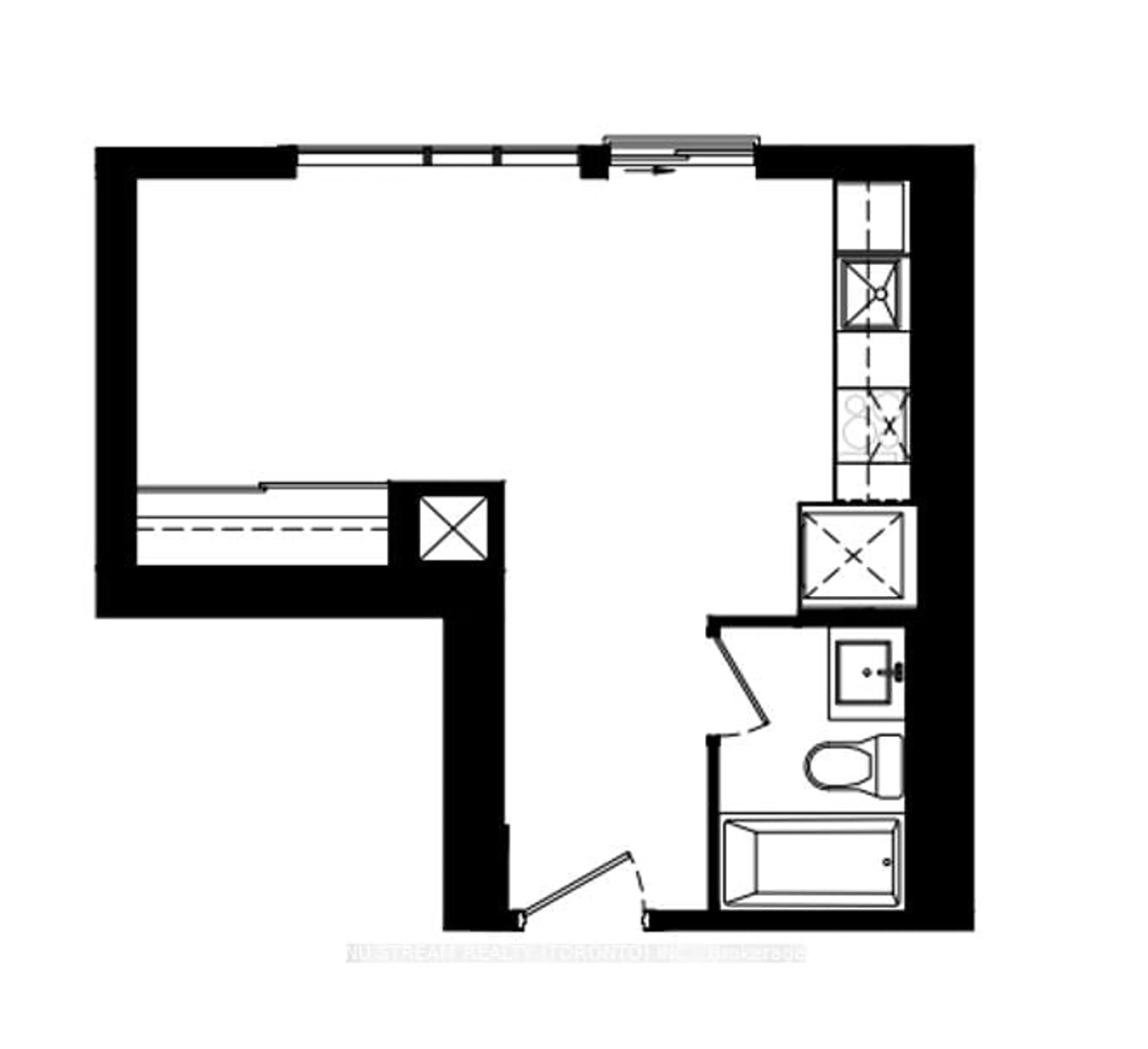 Floor plan for 282 Dundas West St #415, Toronto Ontario M5T 1G2