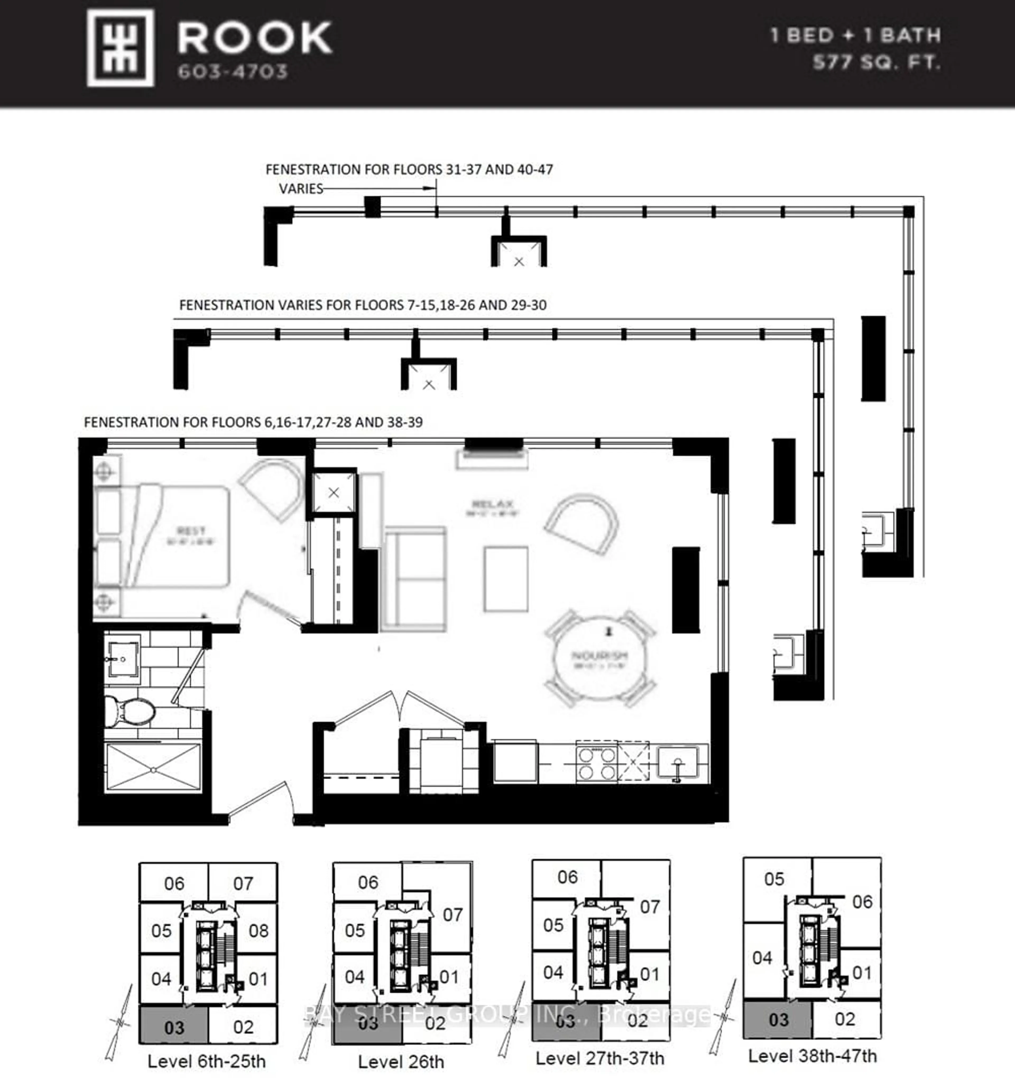 Floor plan for 327 King St #703, Toronto Ontario M5V 0W7