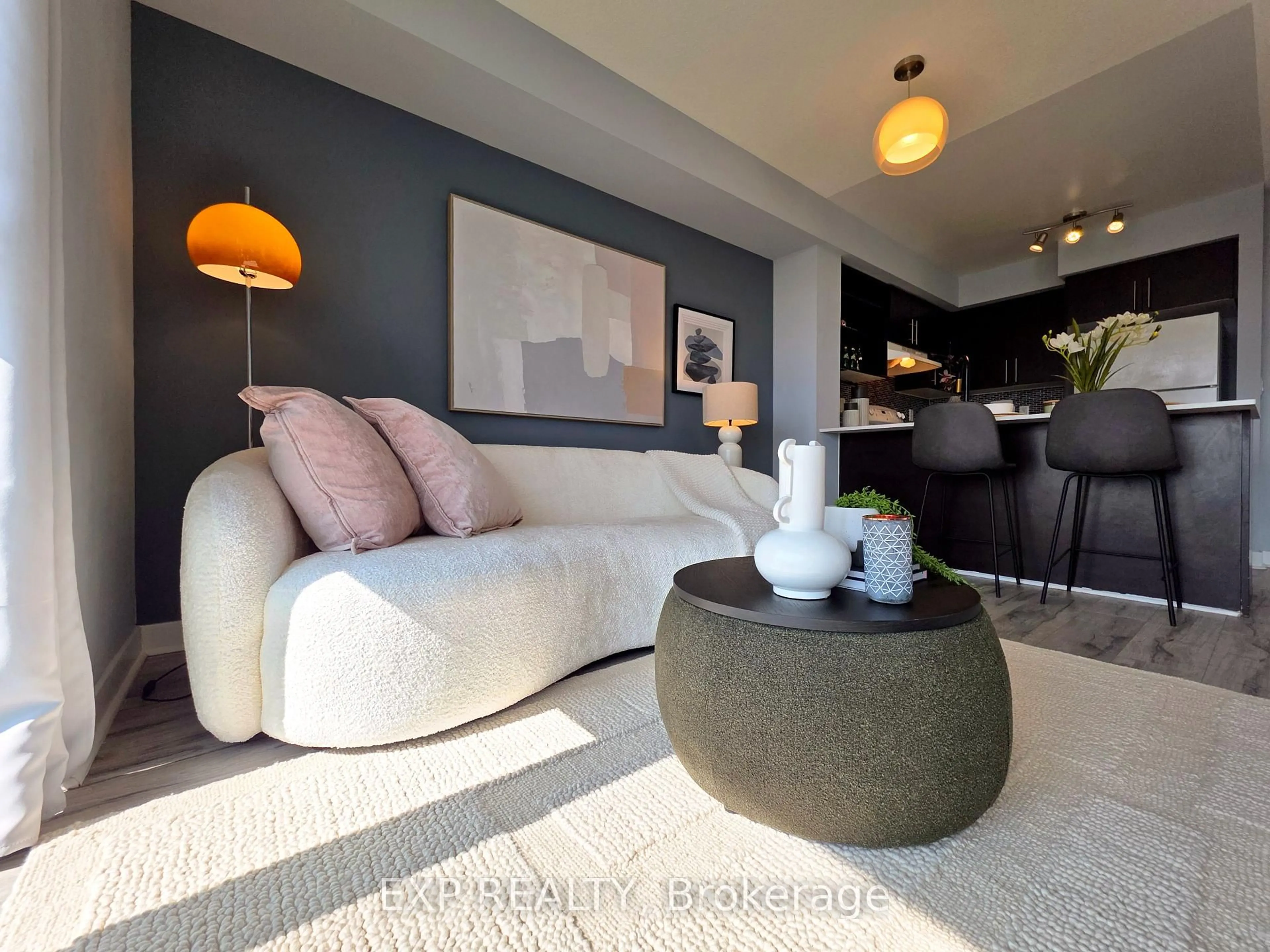 Living room with furniture, unknown for 120 Dallimore Circ #723, Toronto Ontario M3C 4J1