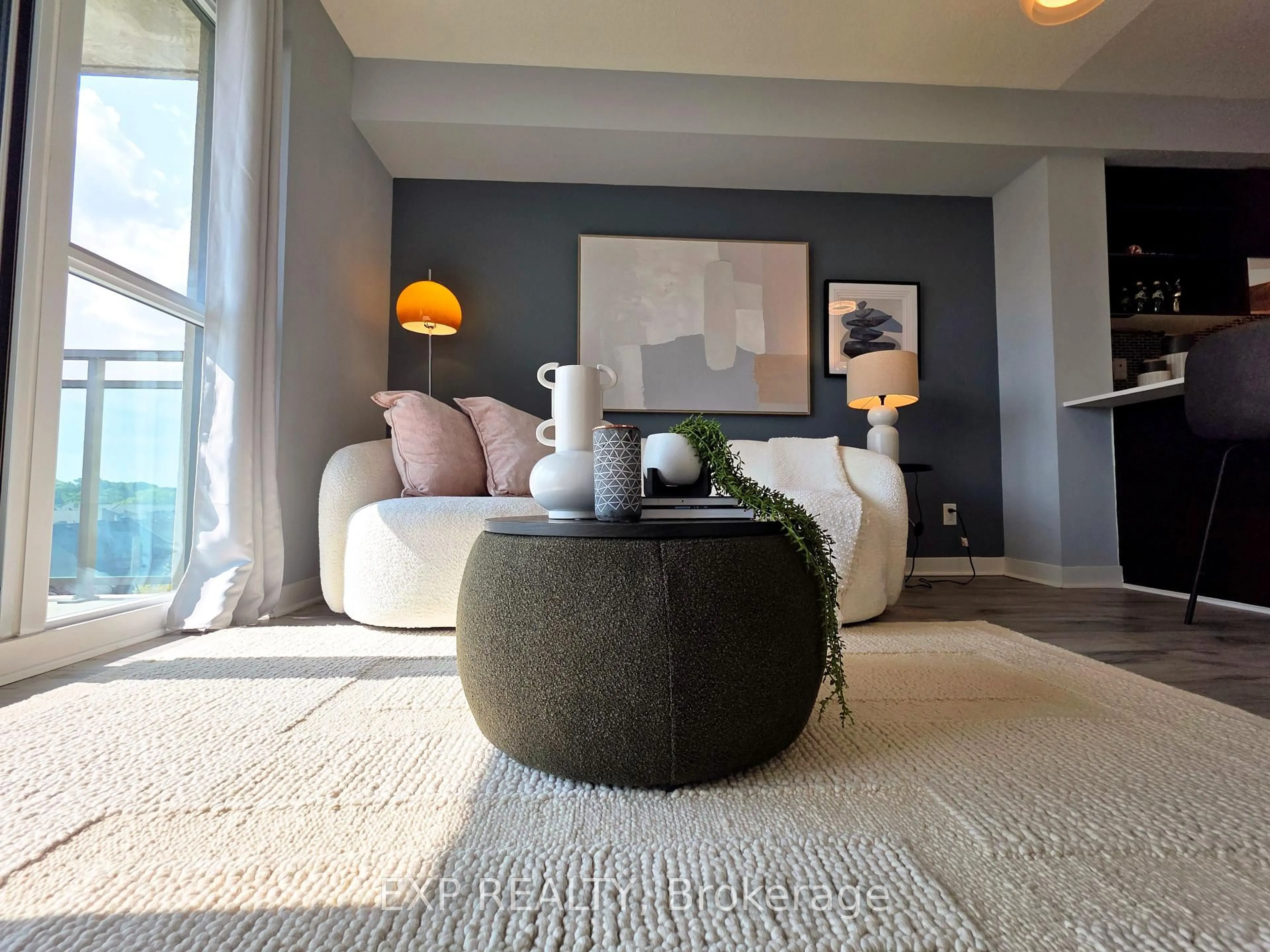 Living room with furniture, unknown for 120 Dallimore Circ #723, Toronto Ontario M3C 4J1