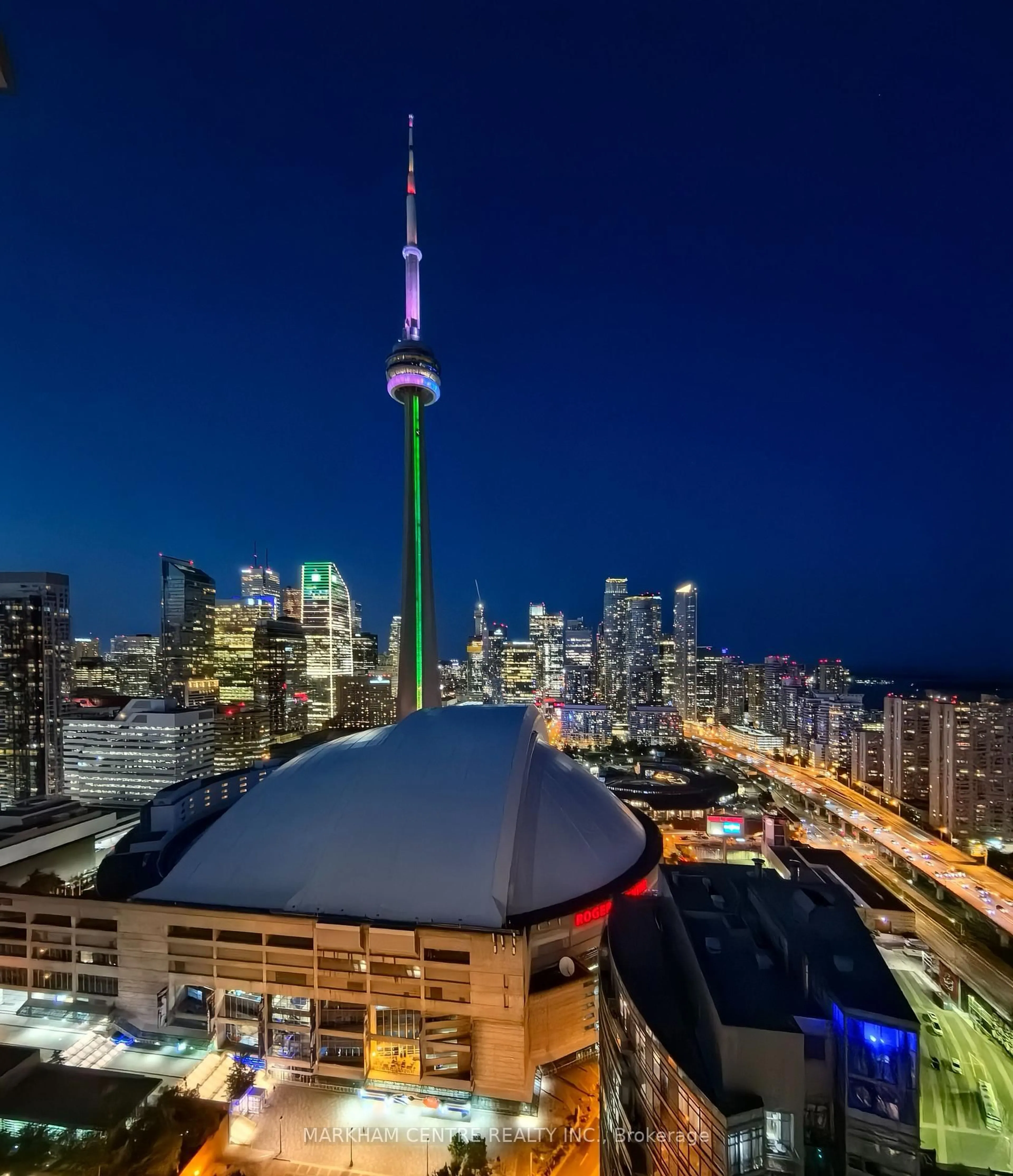 A pic from outside/outdoor area/front of a property/back of a property/a pic from drone, city buildings view from balcony for 10 Navy Wharf Crt #4307, Toronto Ontario M5V 3V2