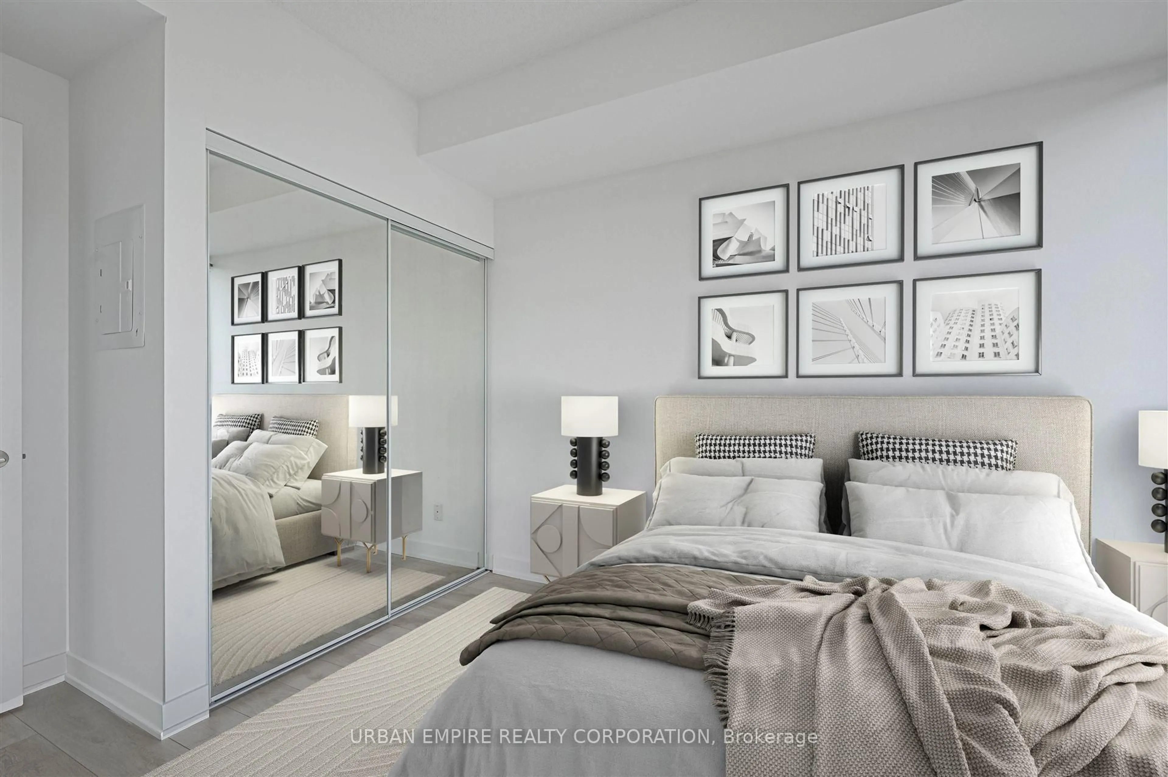 Bedroom with bed, unknown for 50 Bruyeres Mews #913, Toronto Ontario M5V 0H8