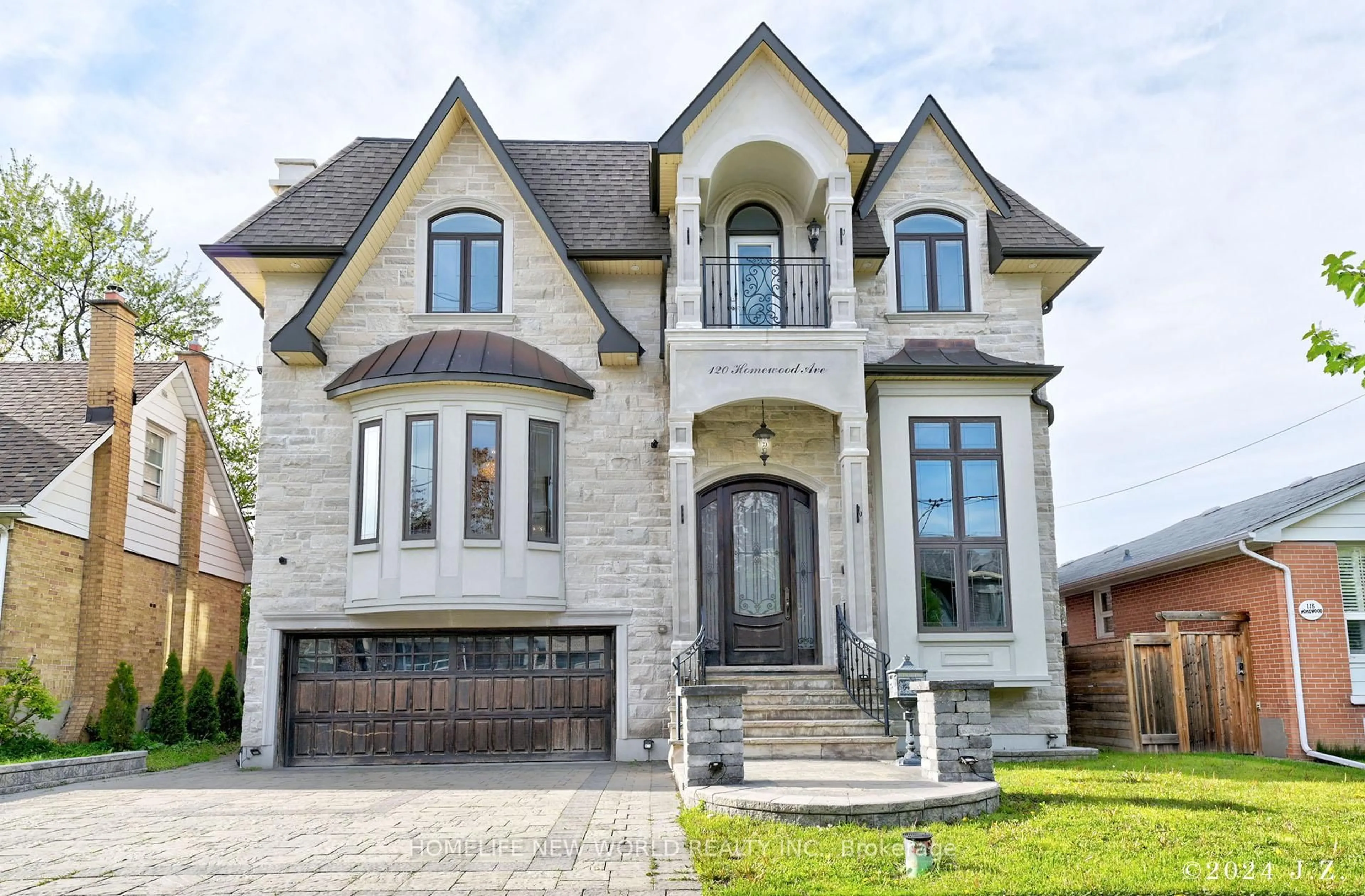 Home with brick exterior material, street for 120 Homewood Ave, Toronto Ontario M2M 1K3