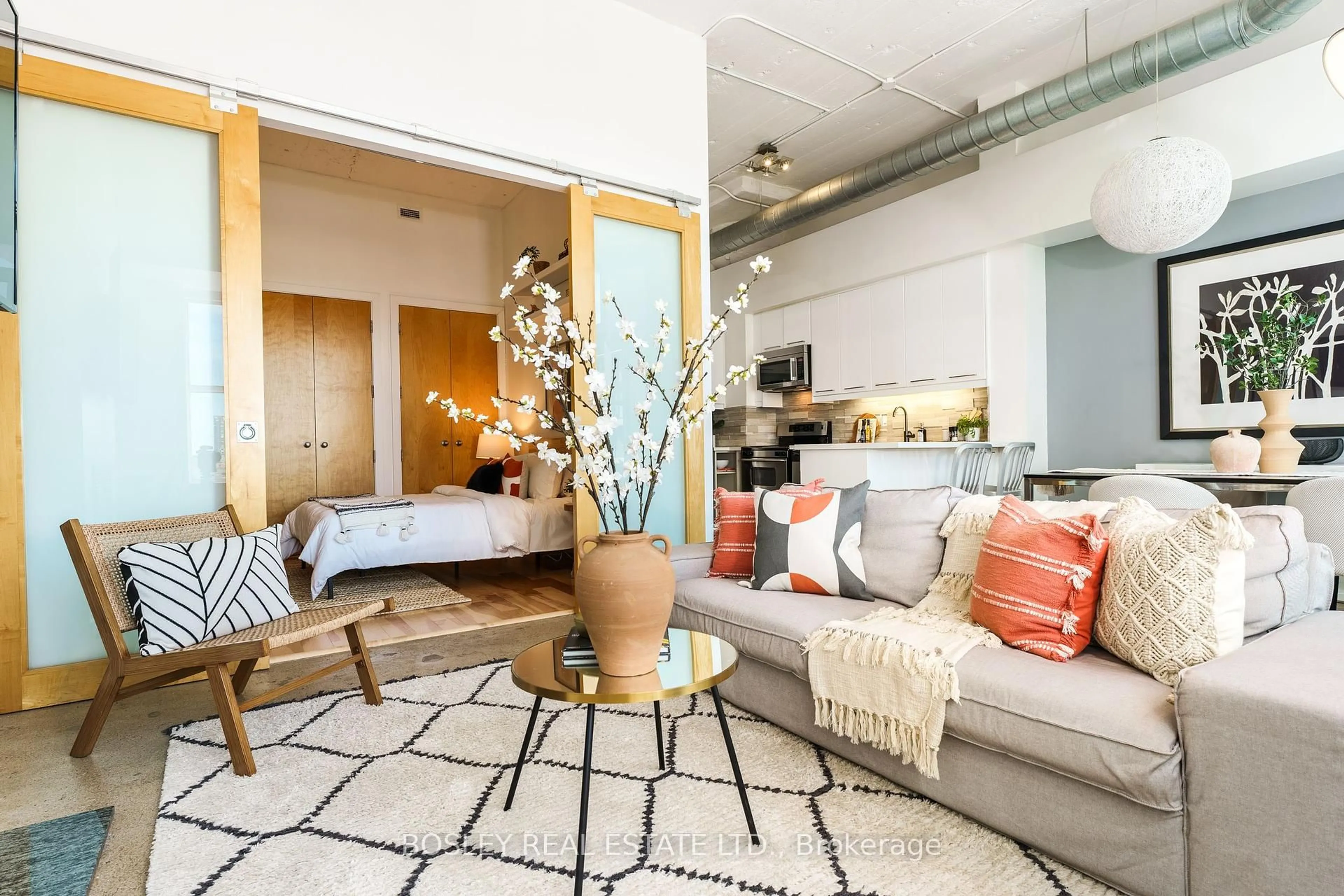 Living room with furniture, unknown for 155 Dalhousie St #748, Toronto Ontario M5B 2P7