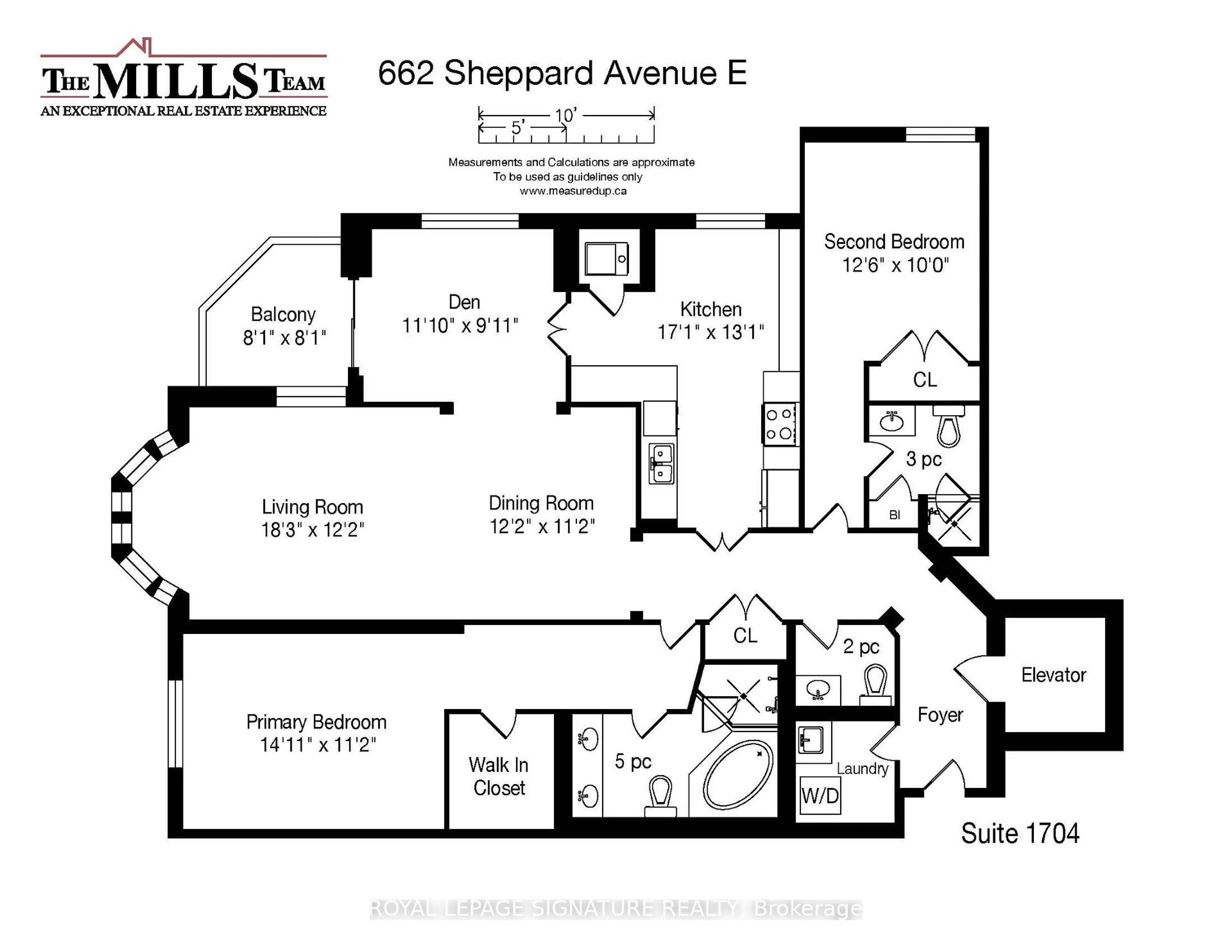 Floor plan for 662 Sheppard Ave #1704, Toronto Ontario M2K 3E6