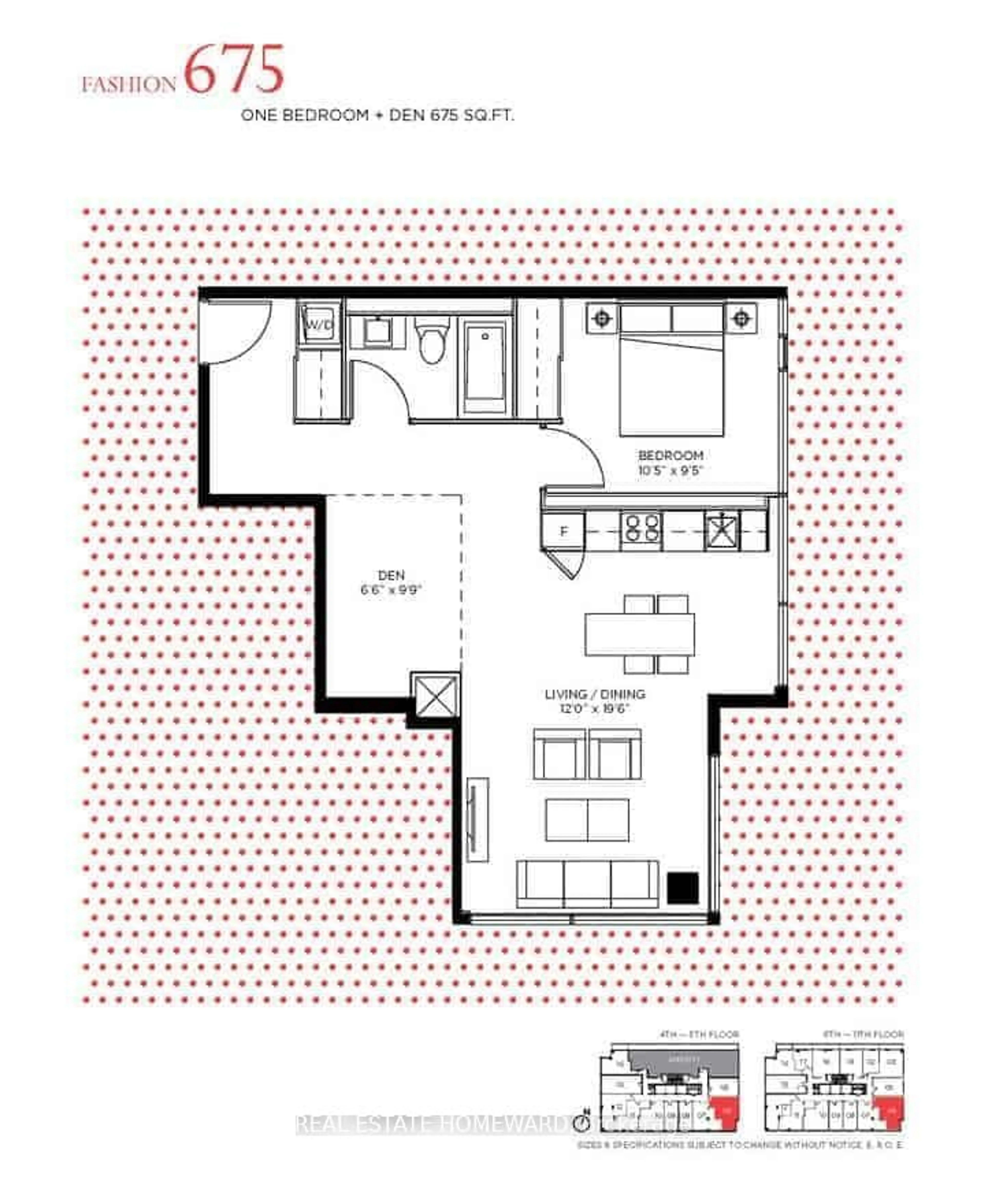 Floor plan for 101 Peter St #606, Toronto Ontario M5V 0G6