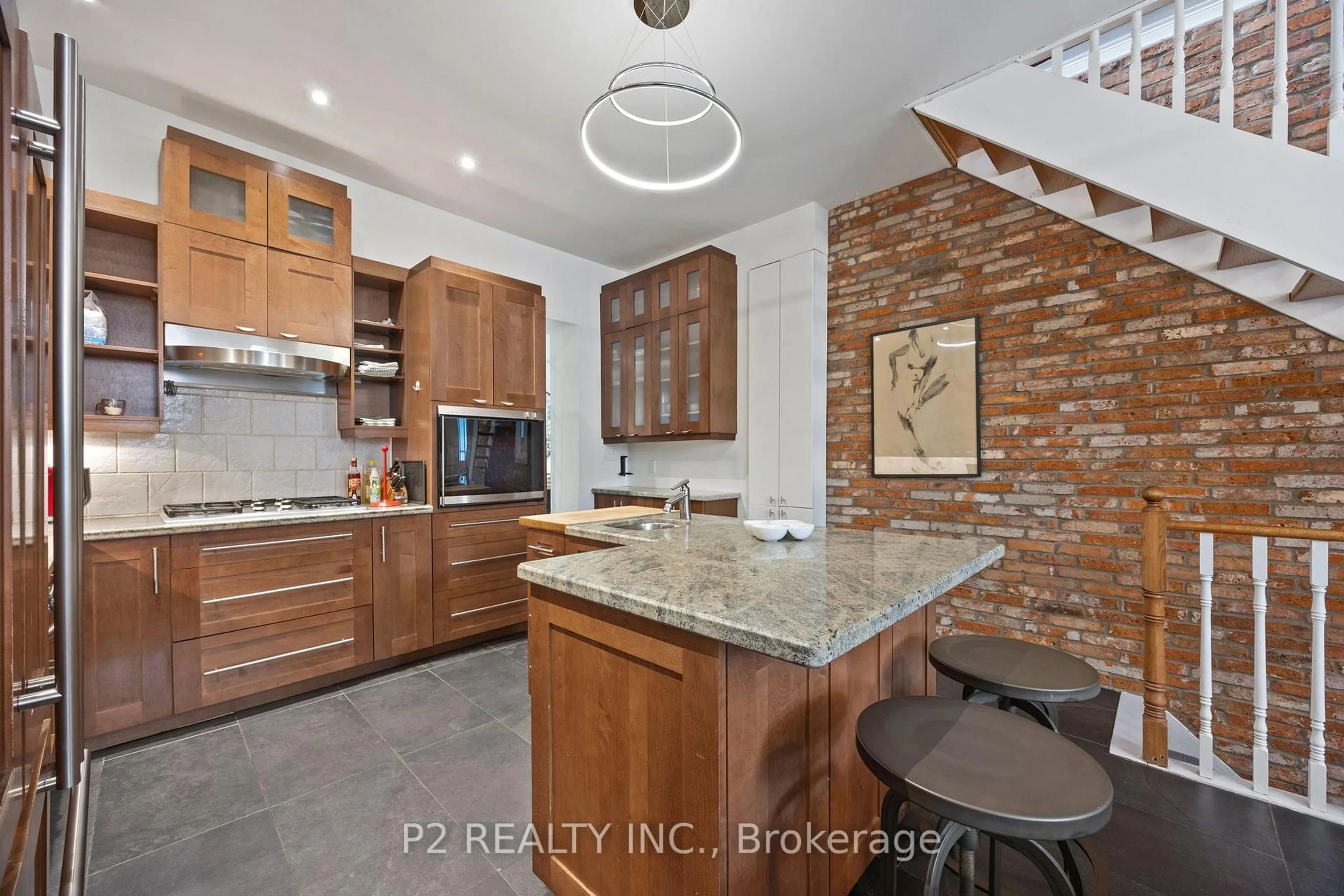 Open concept kitchen, ceramic/tile floor for 84 London St #206, Toronto Ontario M6G 1N5