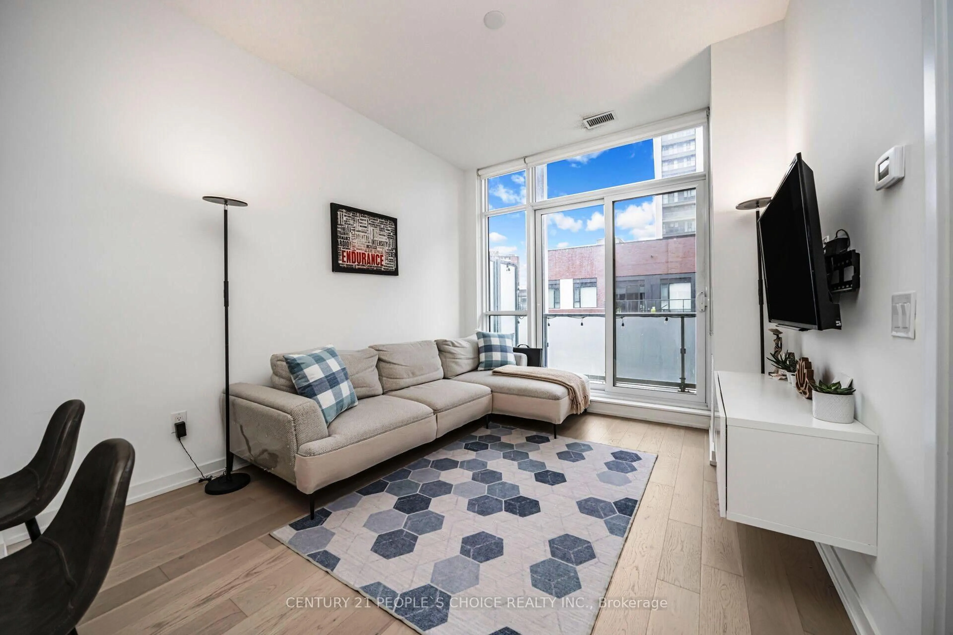 Living room with furniture, unknown for 34 Tubman Ave #1105, Toronto Ontario M5A 0R2