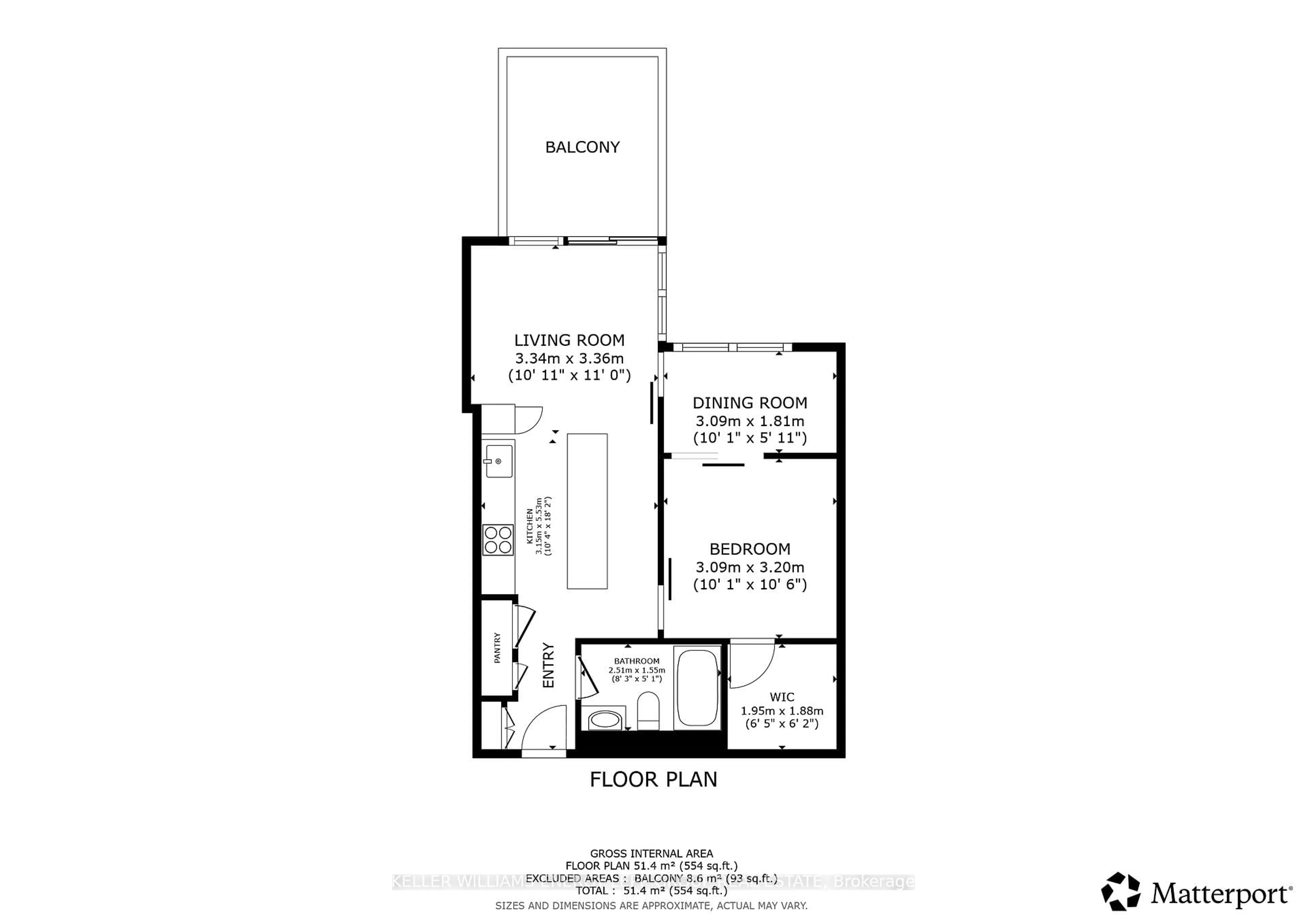 Floor plan for 16 Bonnycastle St #2605, Toronto Ontario M5A 0C9