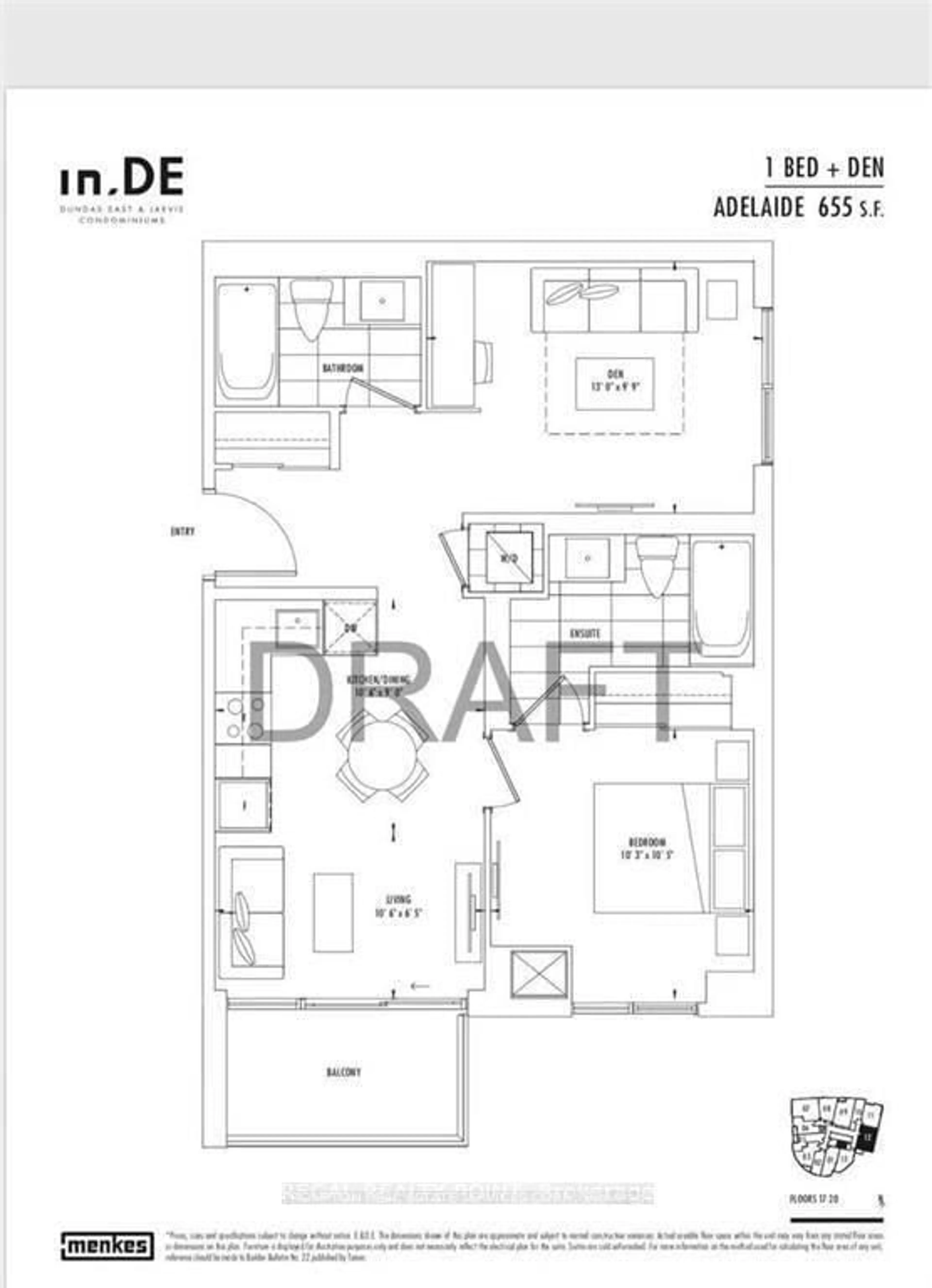 Floor plan for 219 Dundas St #2312, Toronto Ontario M5A 1Z7