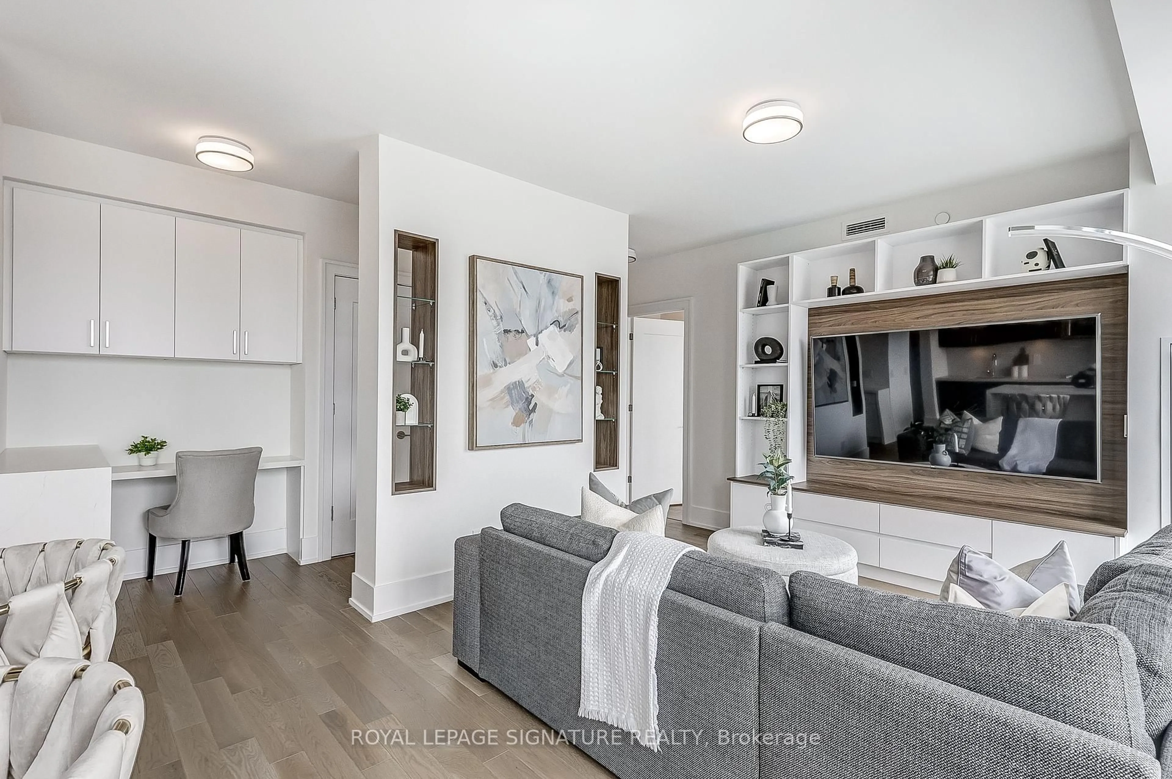 Living room with furniture, unknown for 25 Adra Grado Way #853, Toronto Ontario M2J 0H6