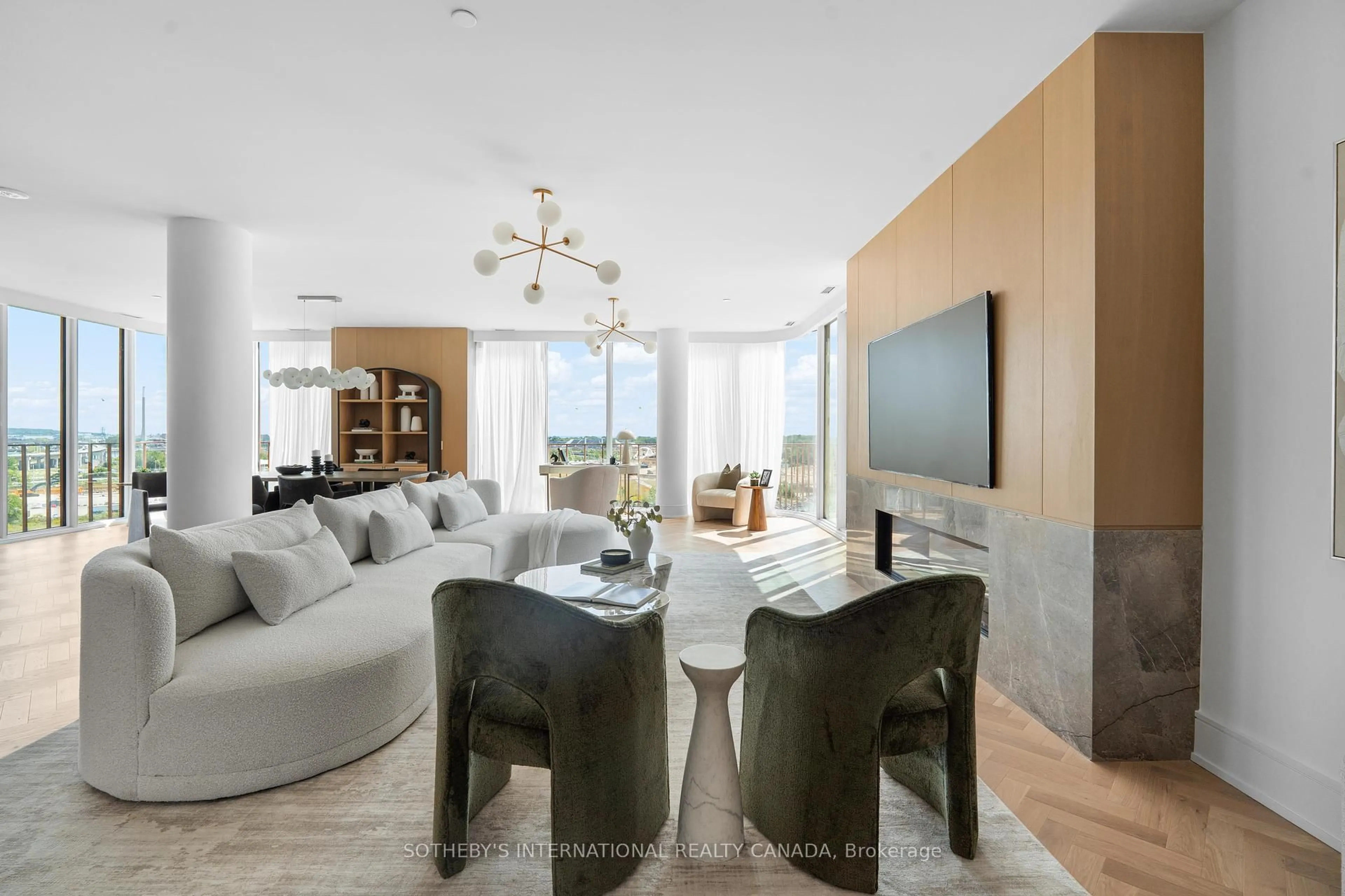 Living room with furniture, unknown for 155 Merchants' Wharf, Toronto Ontario M5A 0Y4