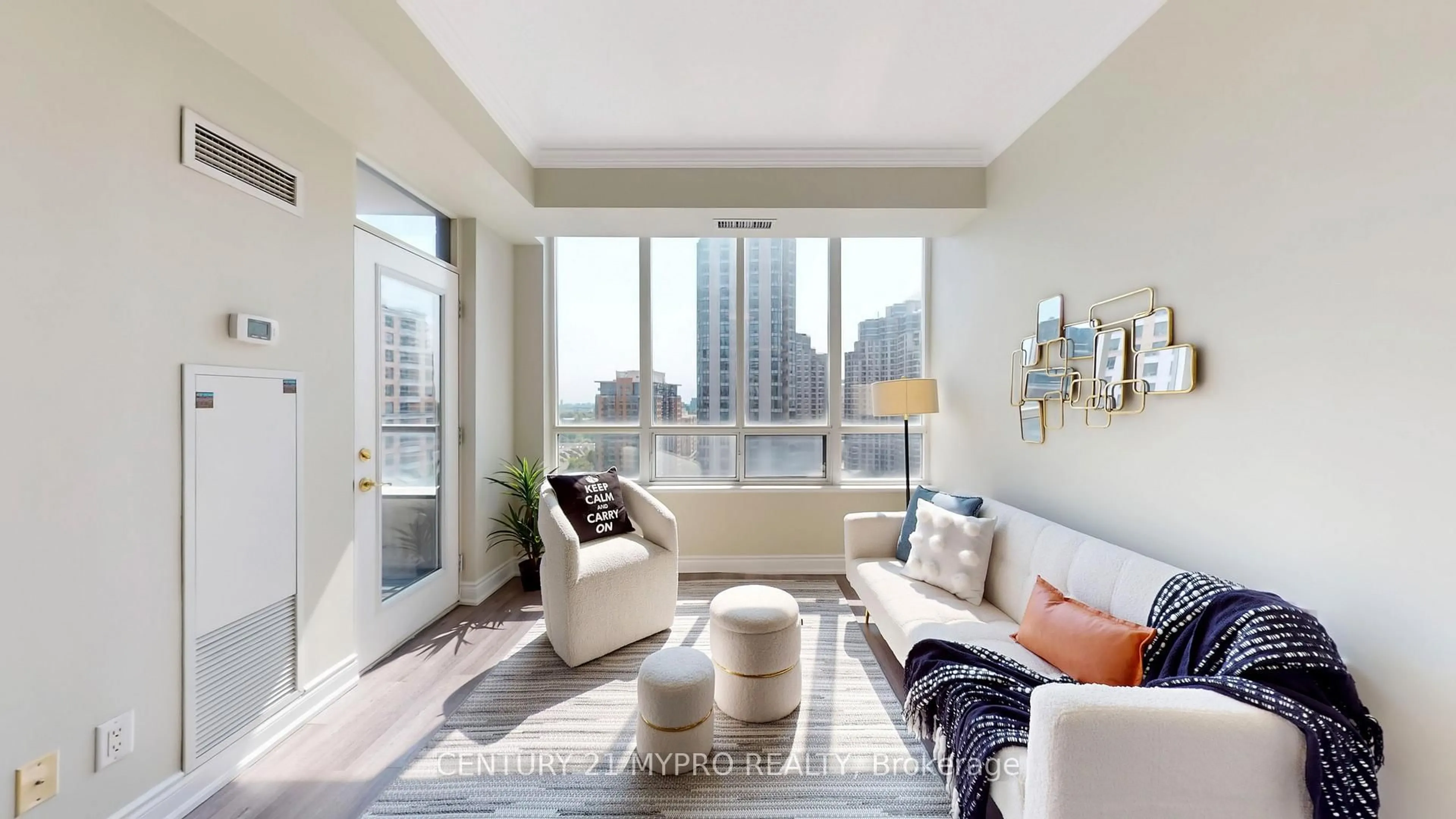 Living room with furniture, unknown for 28 Byng Ave #LPH03, Toronto Ontario M2N 7H4