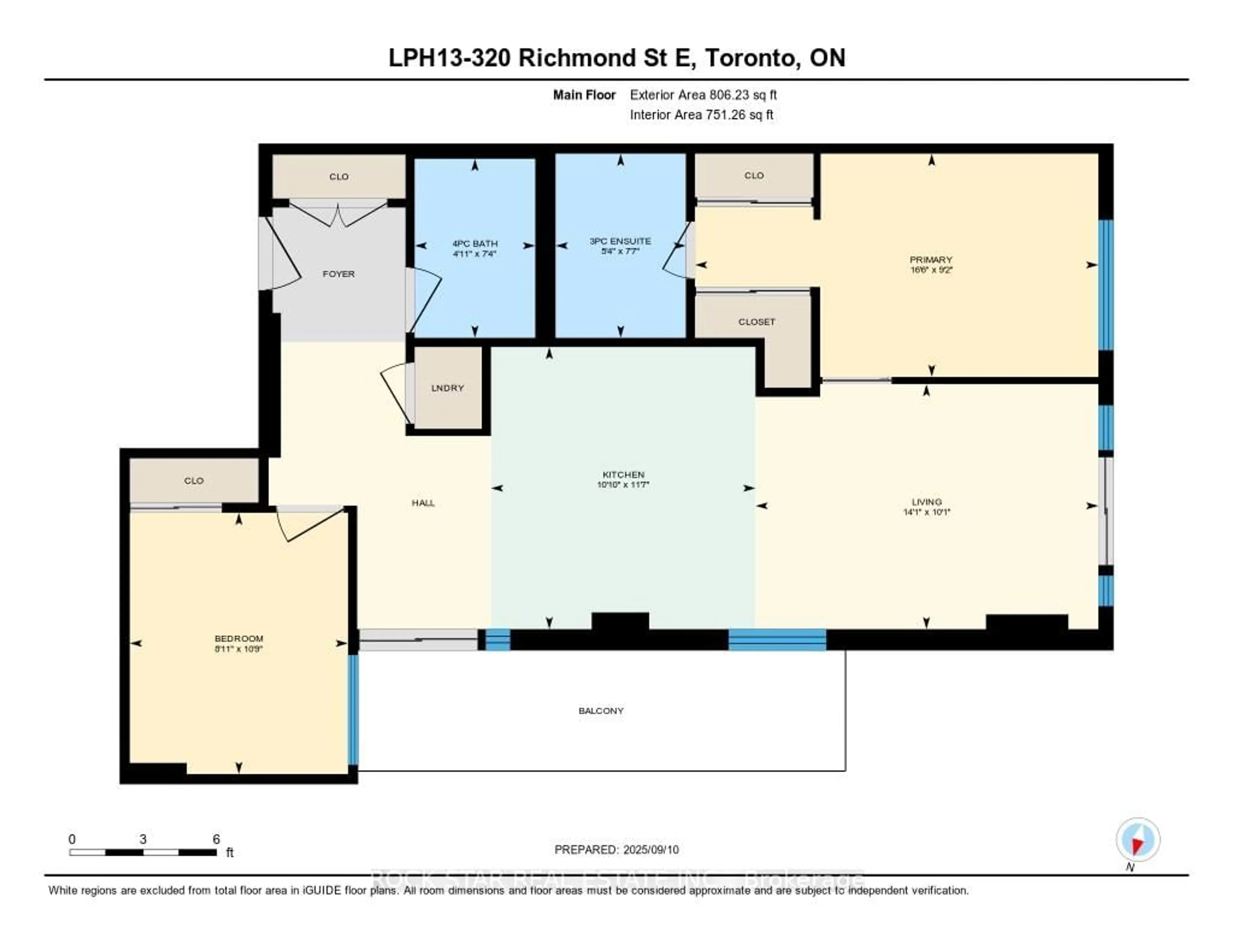 Floor plan for 320 Richmond St #LPH13, Toronto Ontario M5A 4S4