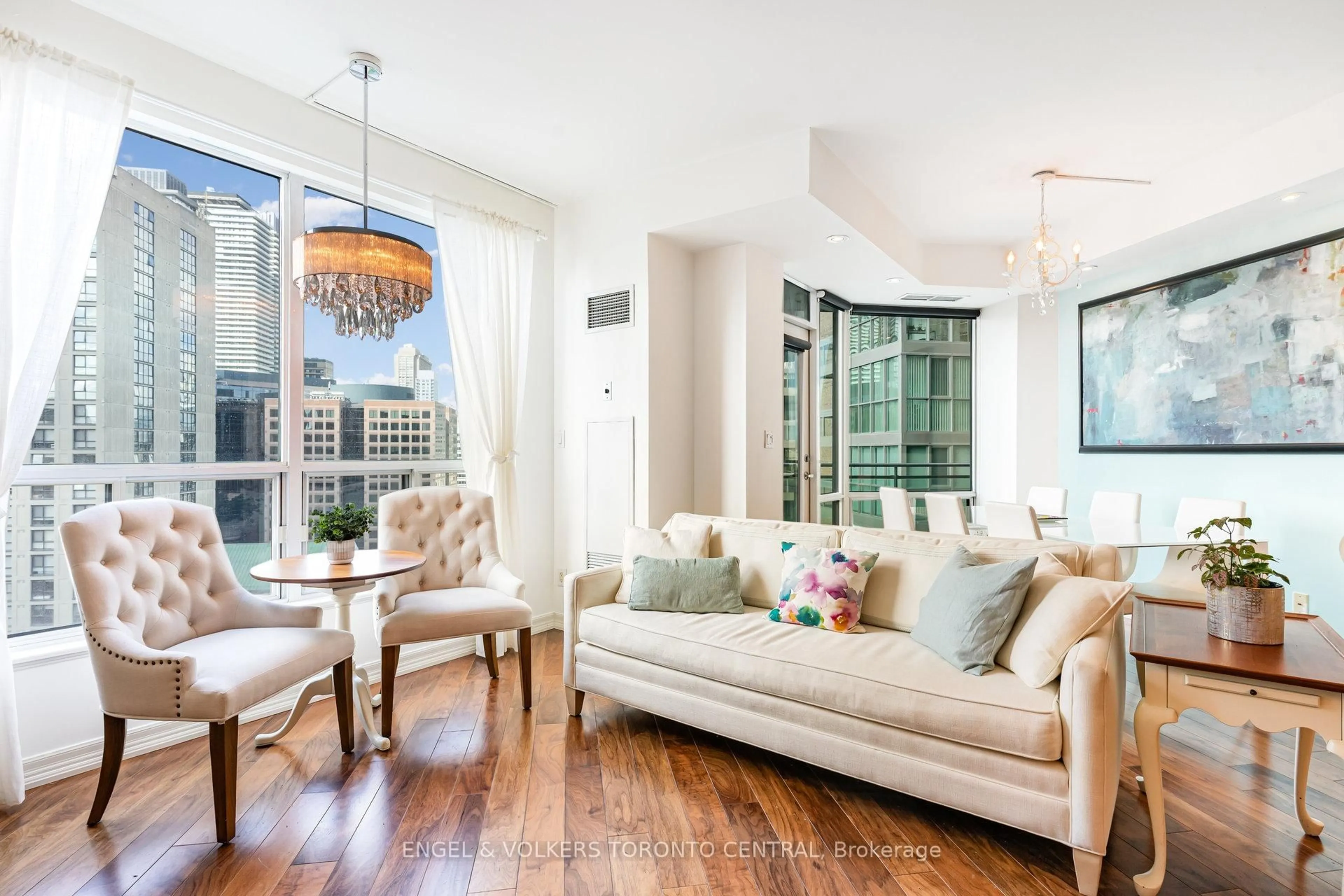 Living room with furniture, unknown for 300 Bloor St #2107, Toronto Ontario M4W 3Y2