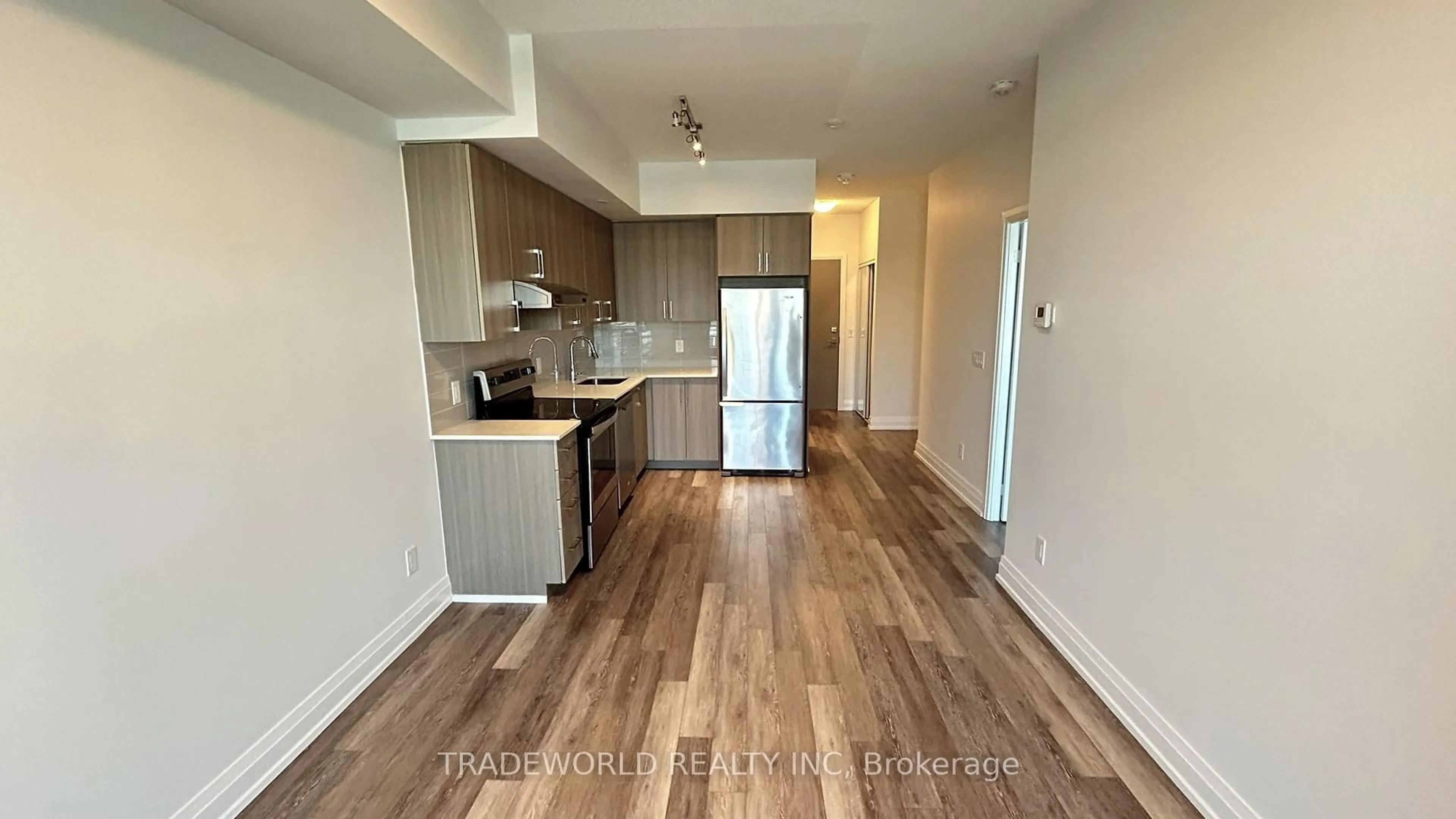 Open concept kitchen, wood/laminate floor for 591 Sheppard Ave #902, Toronto Ontario M2K 0G2