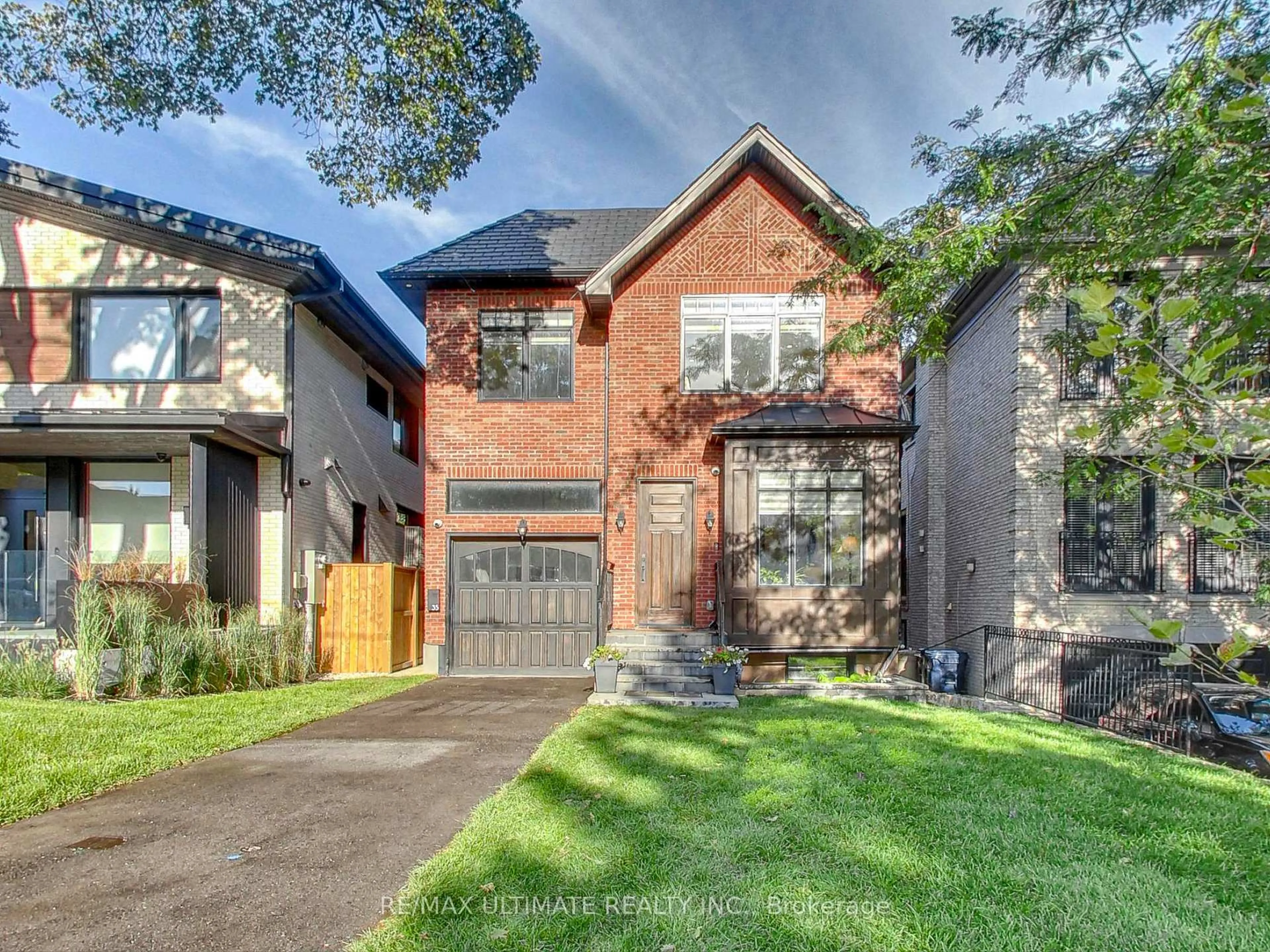 Home with brick exterior material, street for 35 Fleming Cres, Toronto Ontario M4G 2A9