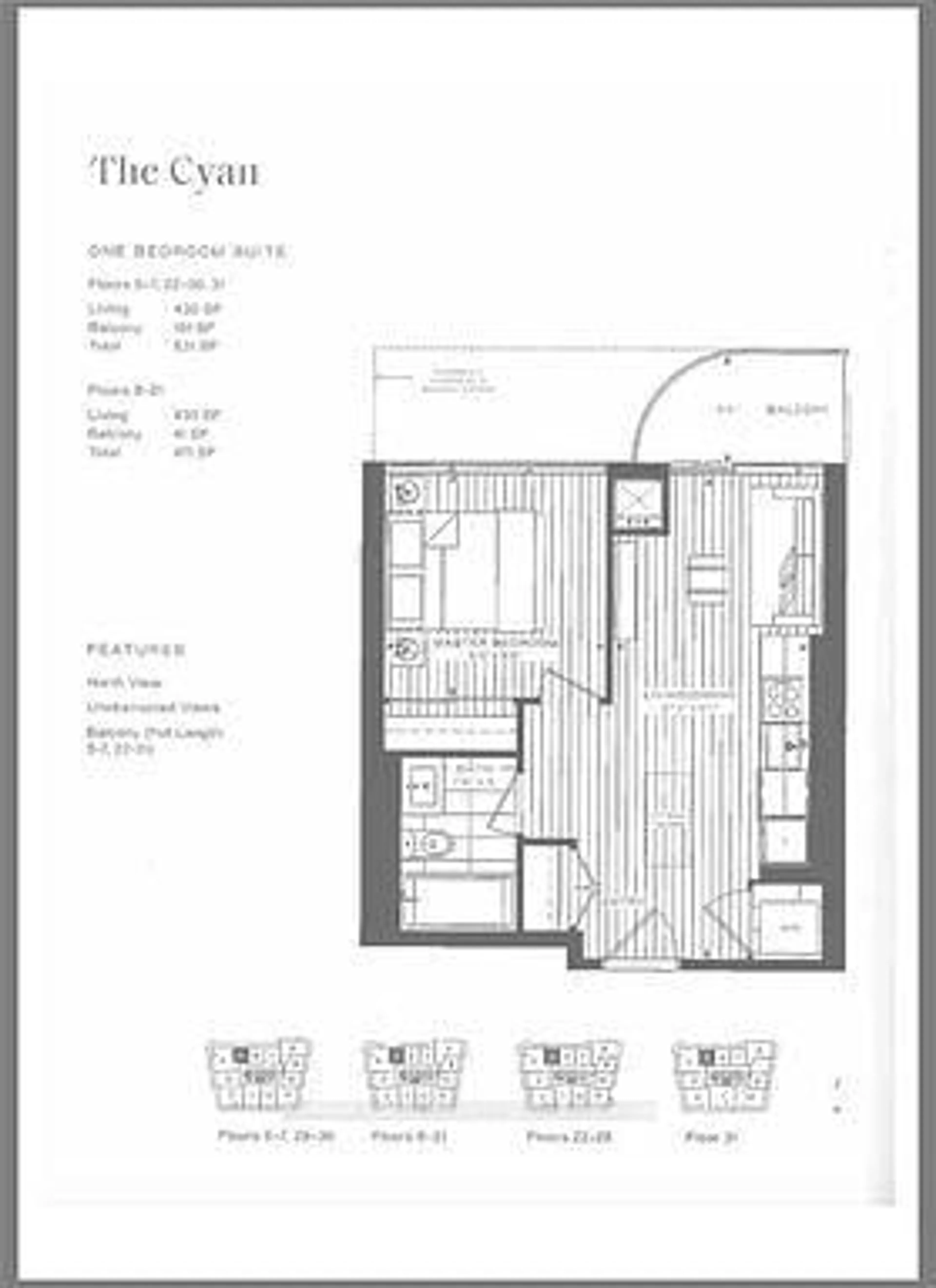 Floor plan for 15 Holmes Ave #2505, Toronto Ontario M2N 0L4