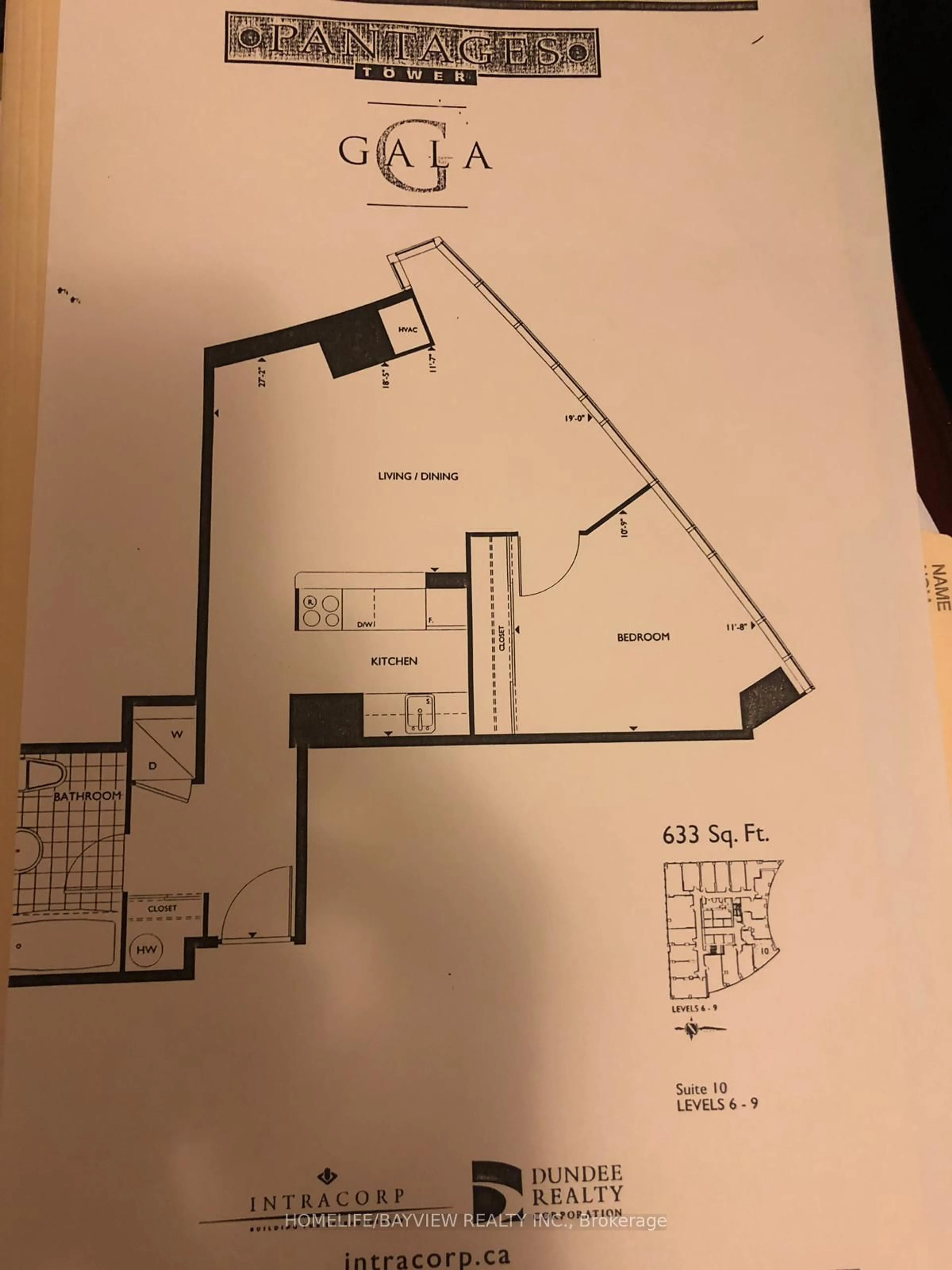 Floor plan for 210 Victoria St #610, Toronto Ontario M5B 2R3