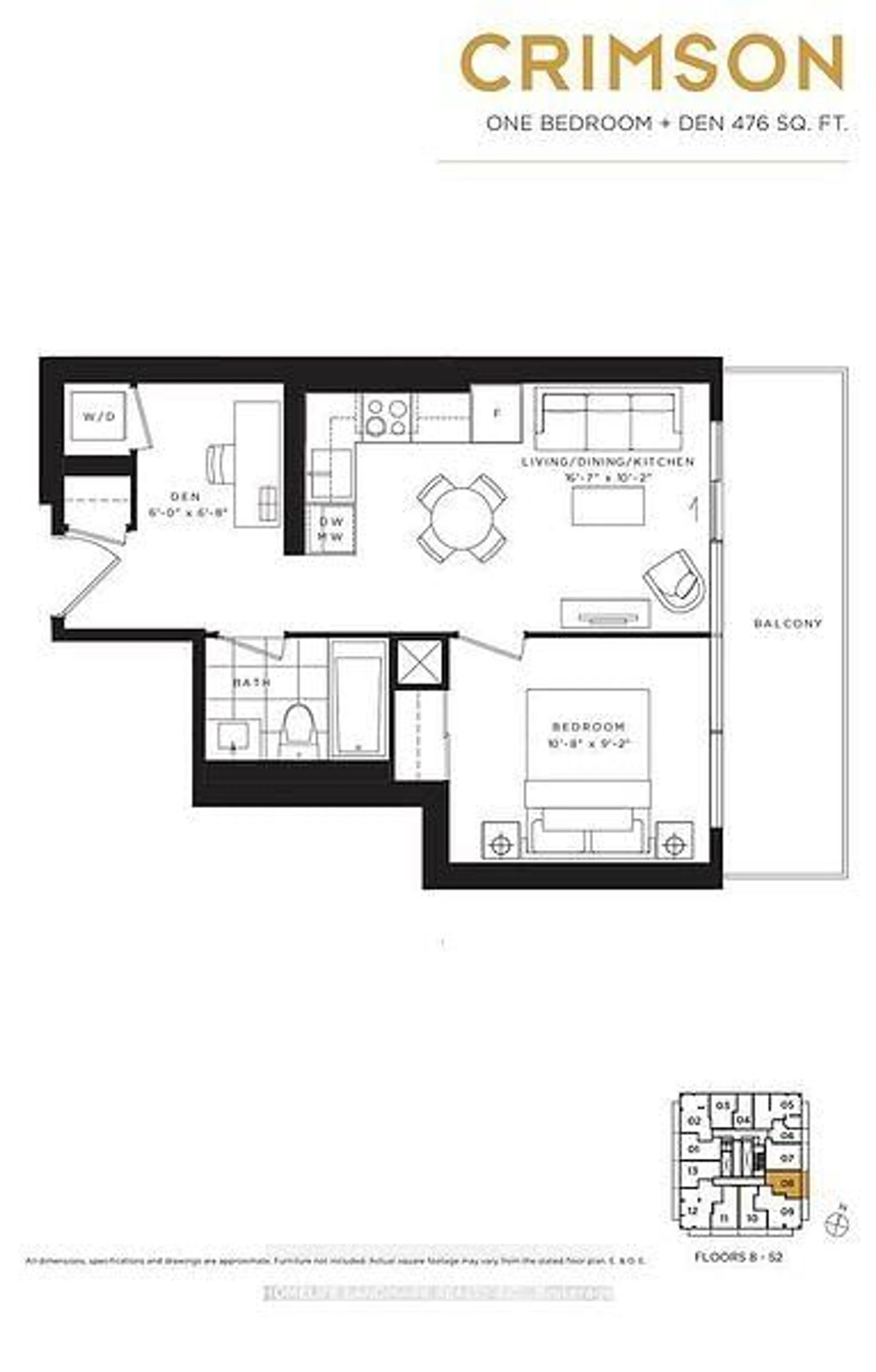 Floor plan for 501 Yonge St #2208, Toronto Ontario M4Y 1Y4