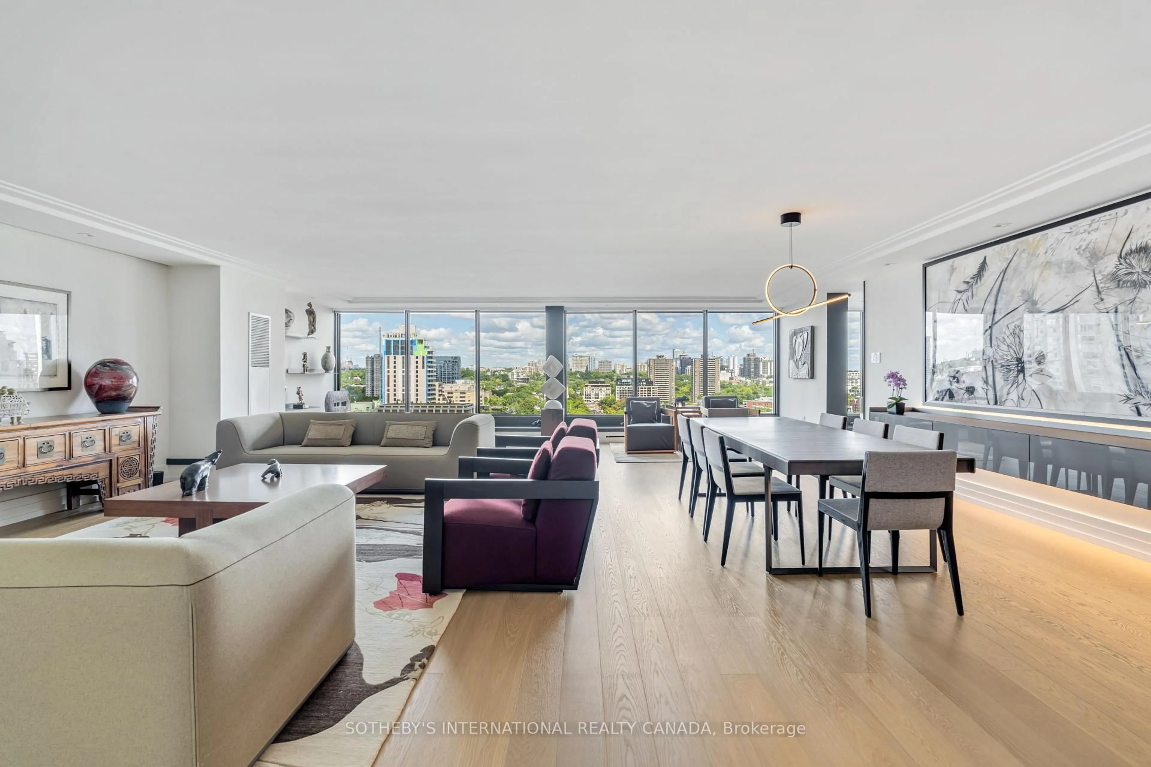 Living room with furniture, unknown for 110 Bloor St #1707, Toronto Ontario M5S 2W7