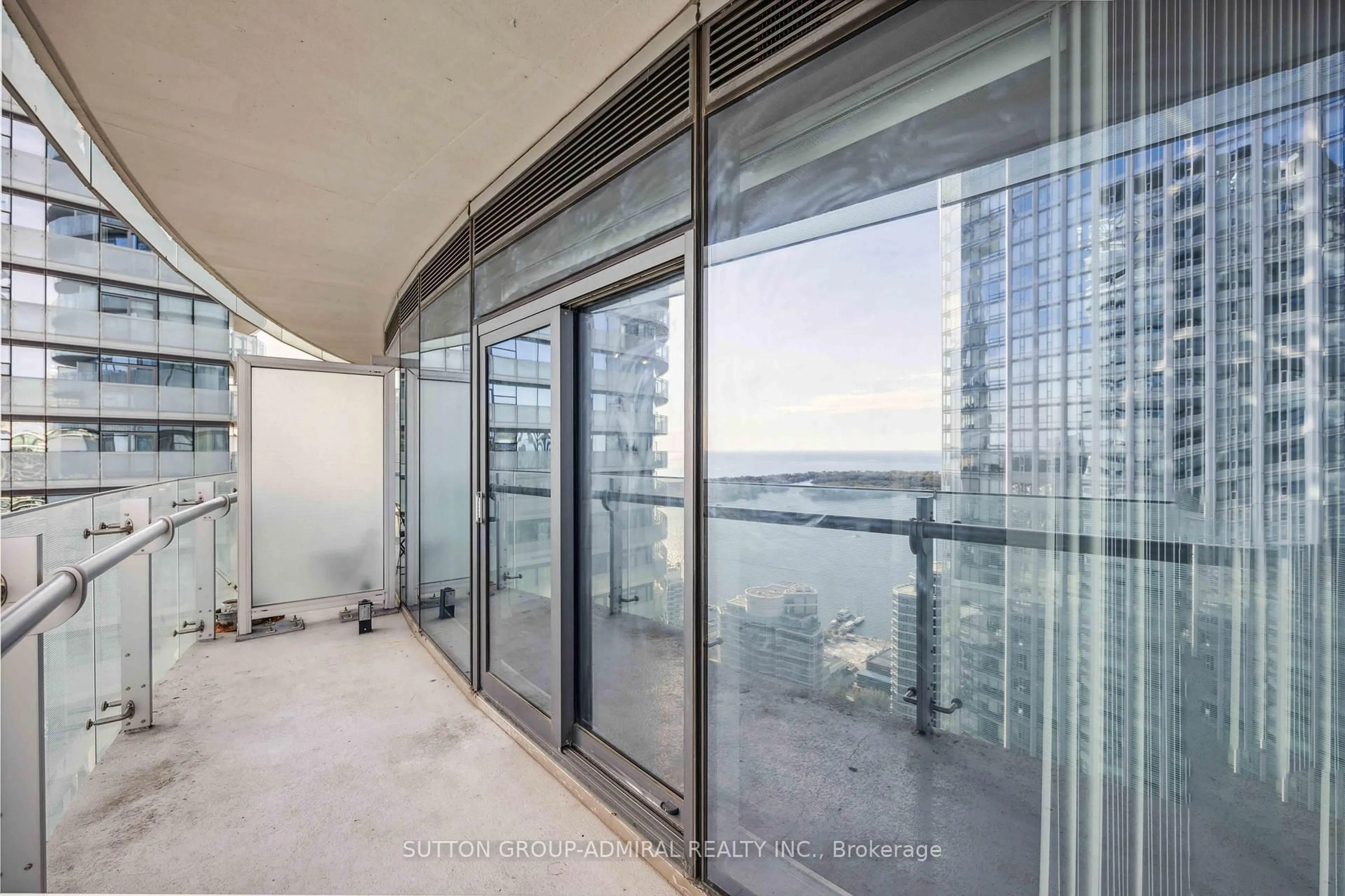 Balcony in the apartment, water/lake/river/ocean view for 14 York St #4704, Toronto Ontario M5J 0B1