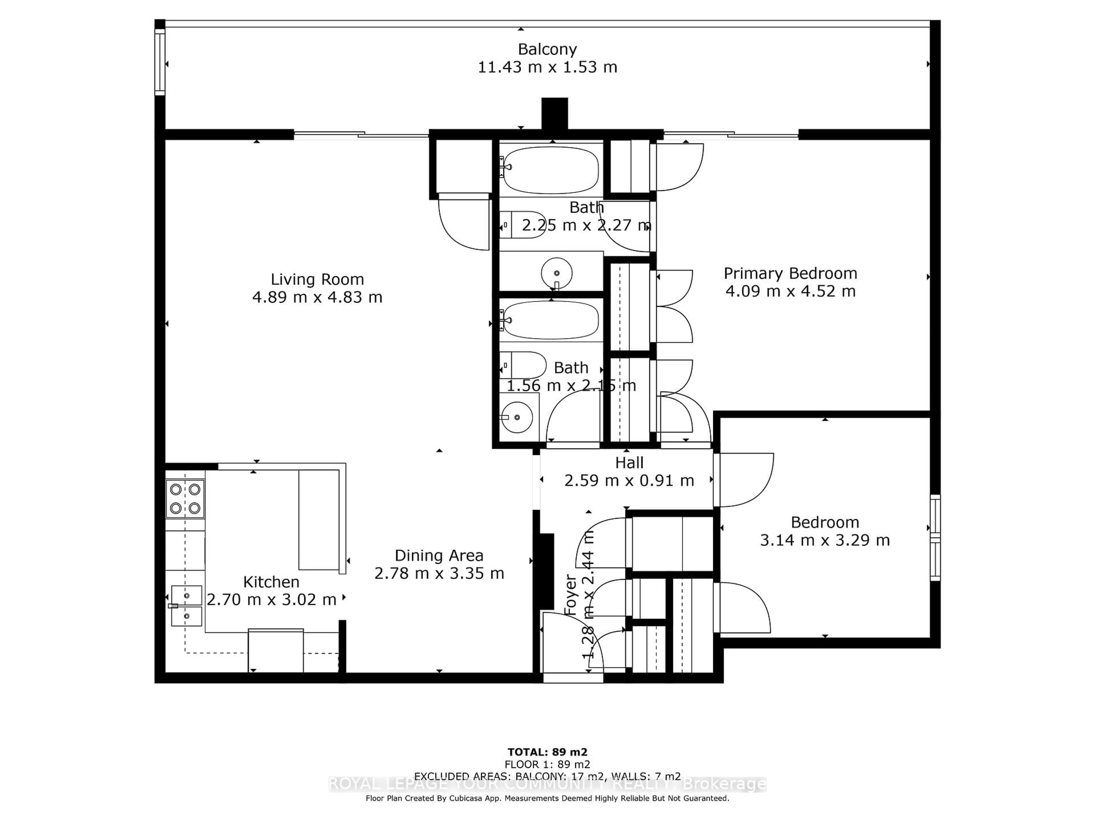 Floor plan for 212 St George St #503, Toronto Ontario M5R 2N5