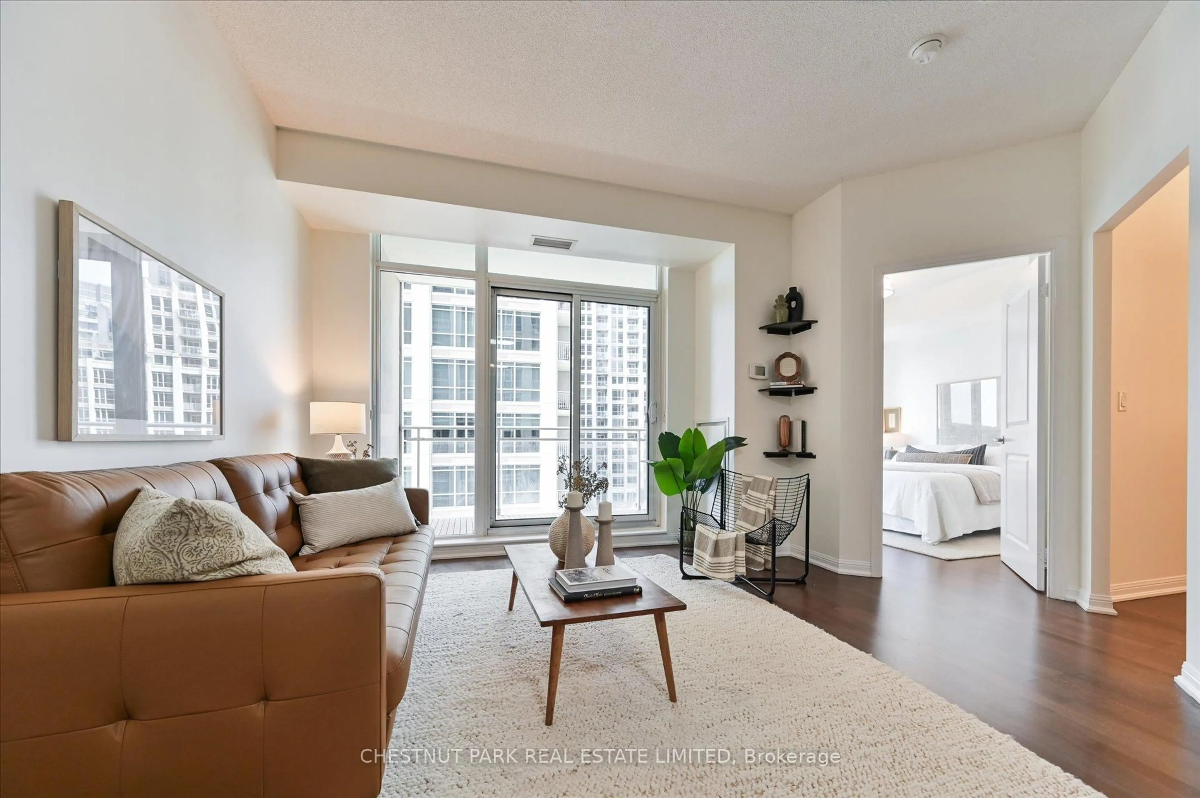 Living room with furniture, unknown for 21 Grand Magazine St #605, Toronto Ontario M5V 1B5
