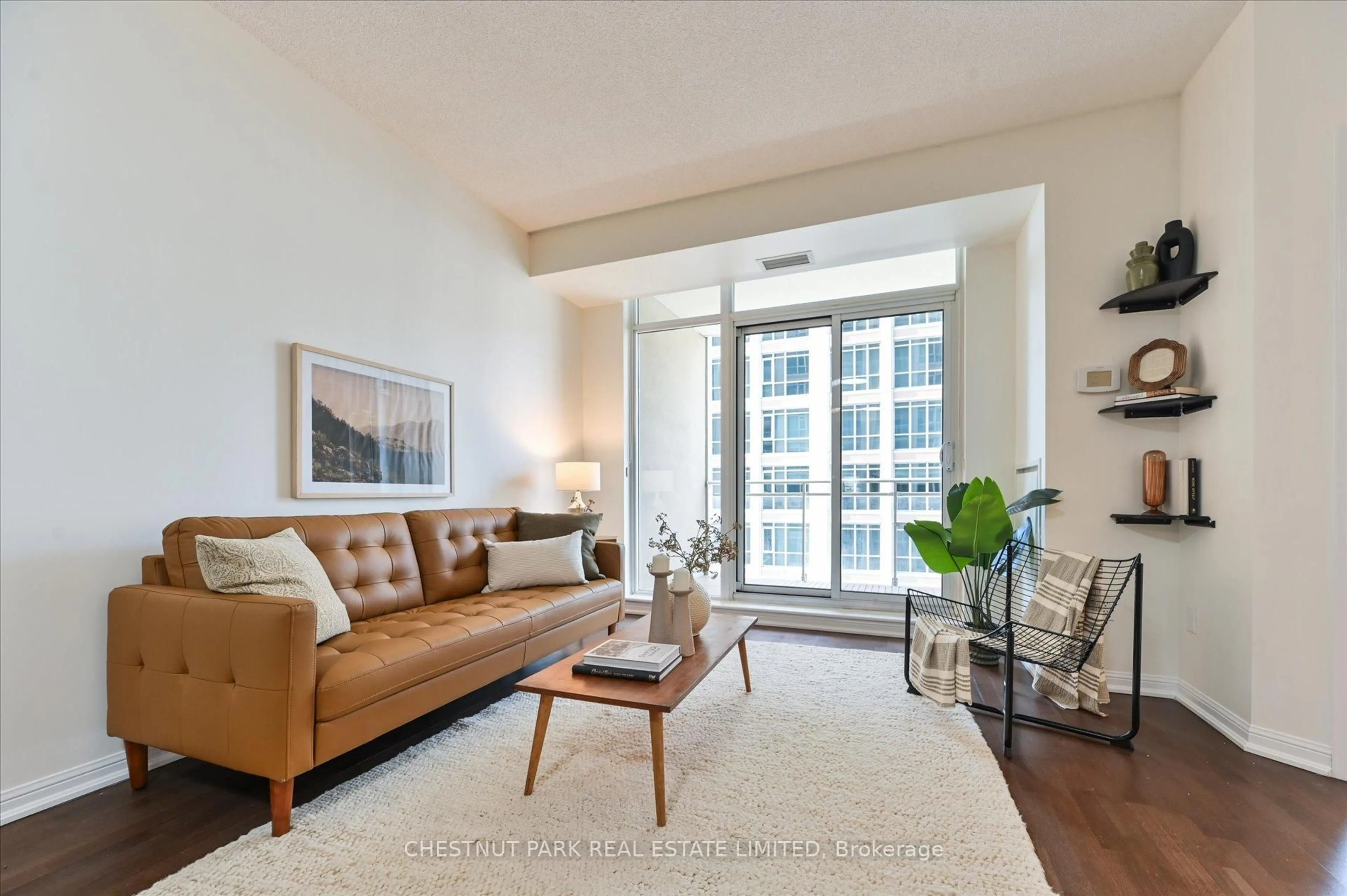 Living room with furniture, unknown for 21 Grand Magazine St #605, Toronto Ontario M5V 1B5