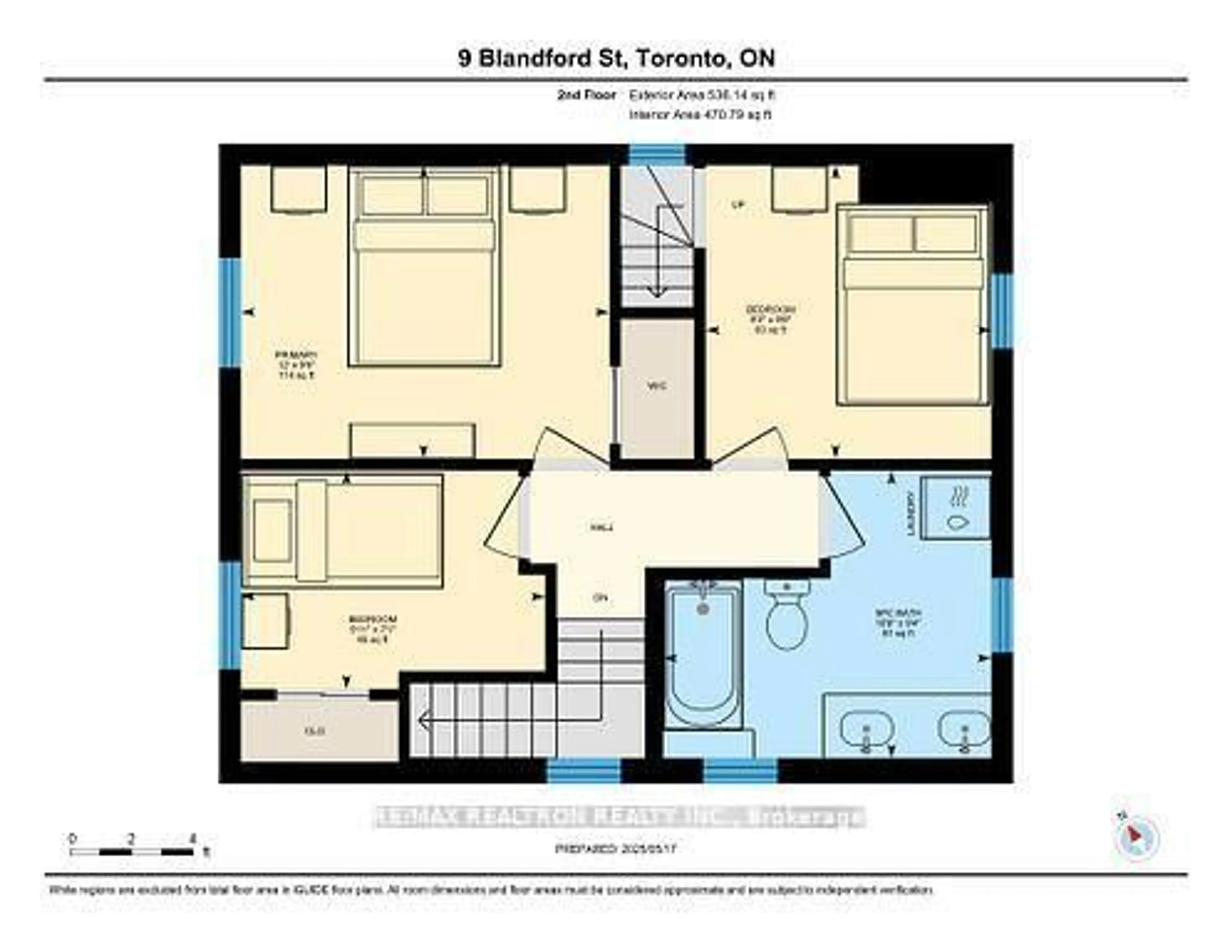 Floor plan for 9 Blandford St, Toronto Ontario M6E 3A6